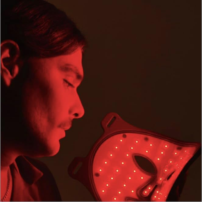 Omnilux MEN FDA Cleared Flexible LED Light Therapy Mask. Professional Clinic Grade Treatment at Home. image number 1