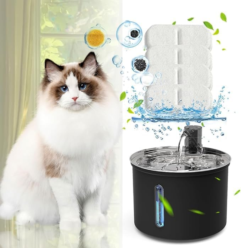 12 Pack Replacement Filters for 3.2L & 3L Premium Pet Water Fountain, Cat Water Fountain Filters image number 2