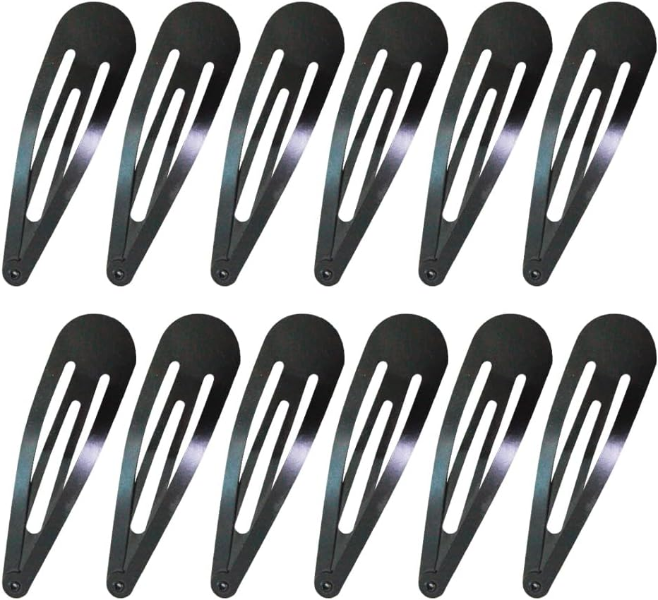 50 Pieces 8Cm Large Hair Clips Large Hair Pins Black Simple Hair Pins Non-Slip Metal Hair Clips for Women and Girls image number 2
