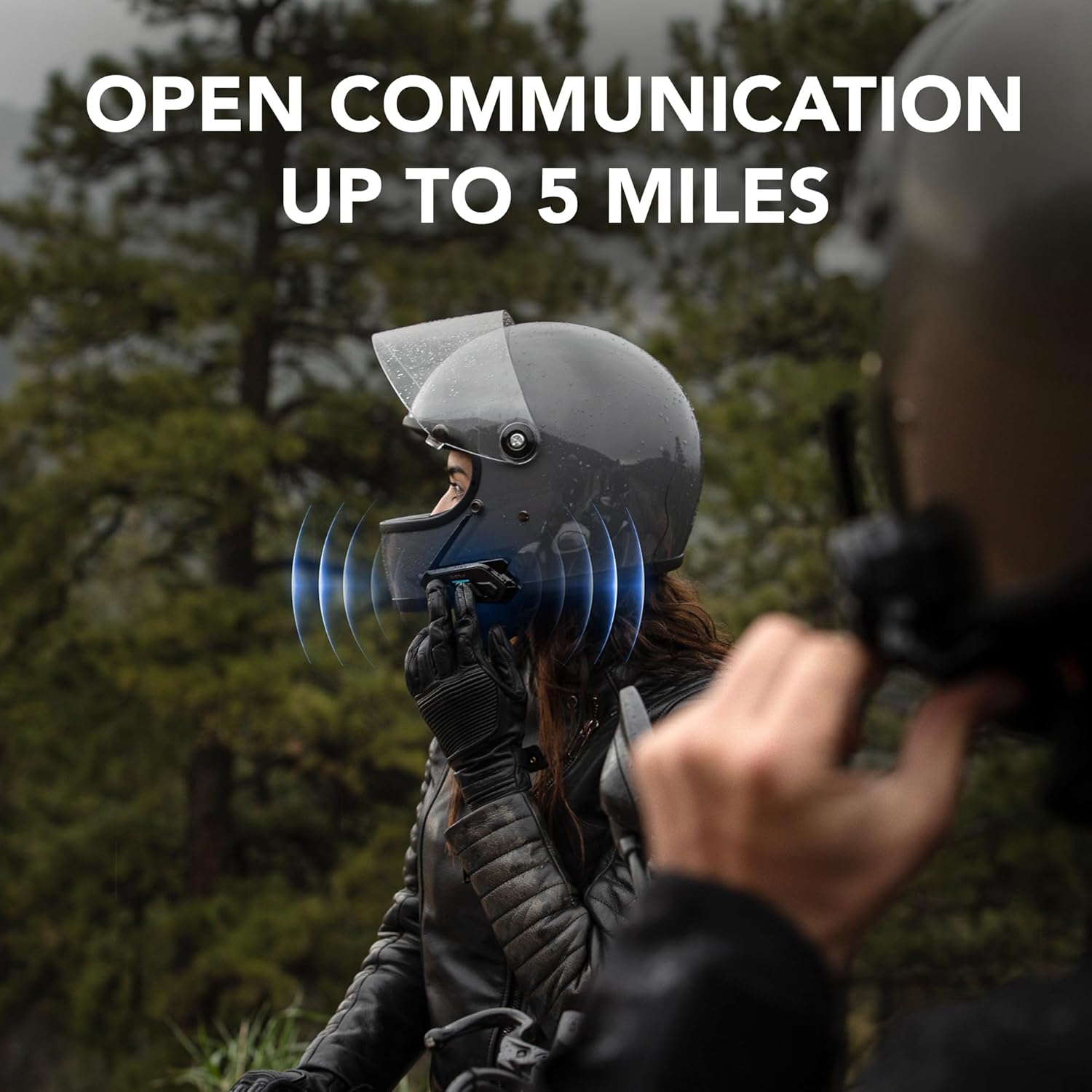 Sena Spider RT1 Flat Mesh Motorcycle Communication System Single Pack - Black