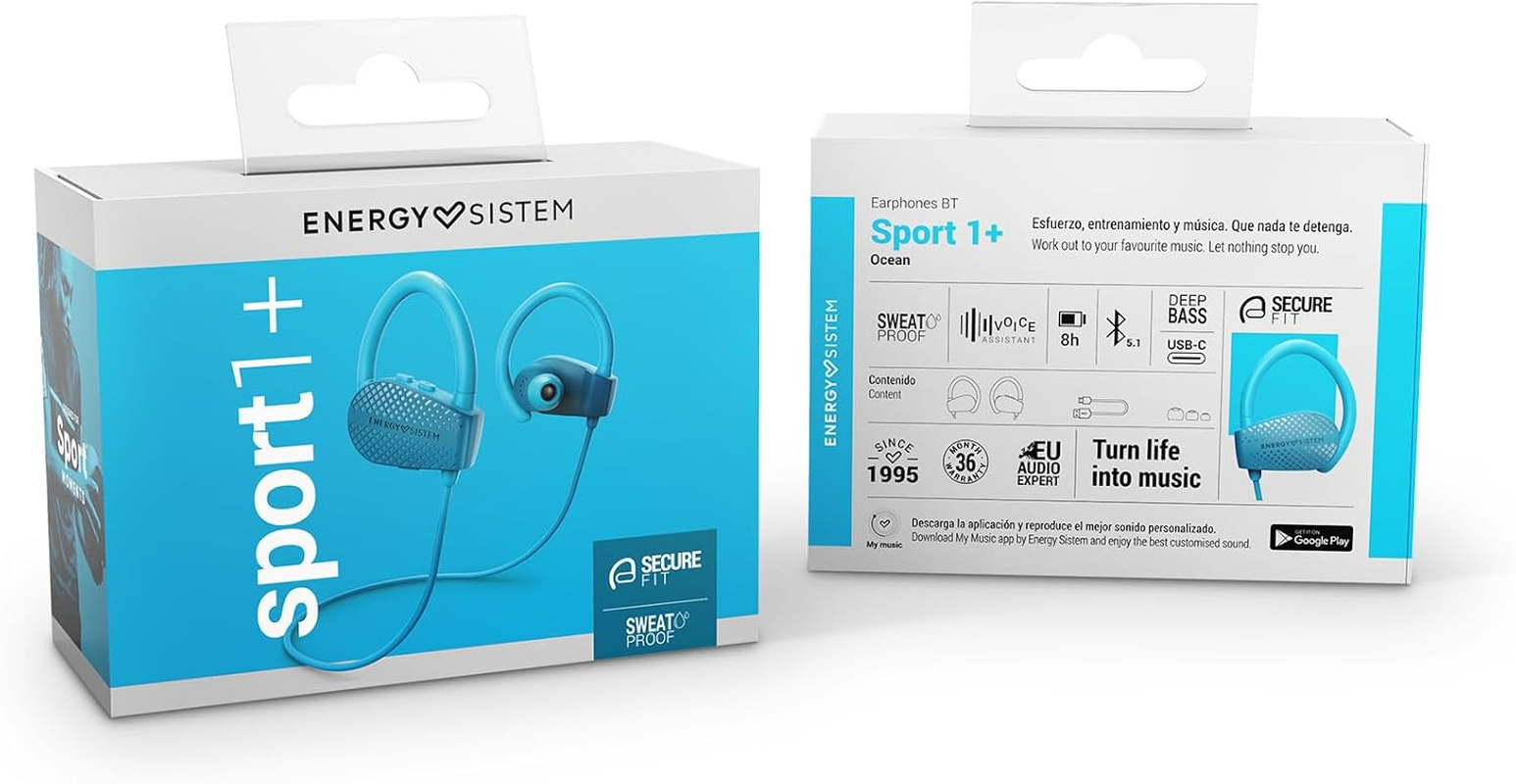 Earphones Bluetooth Sport 1+ Blue image number 2