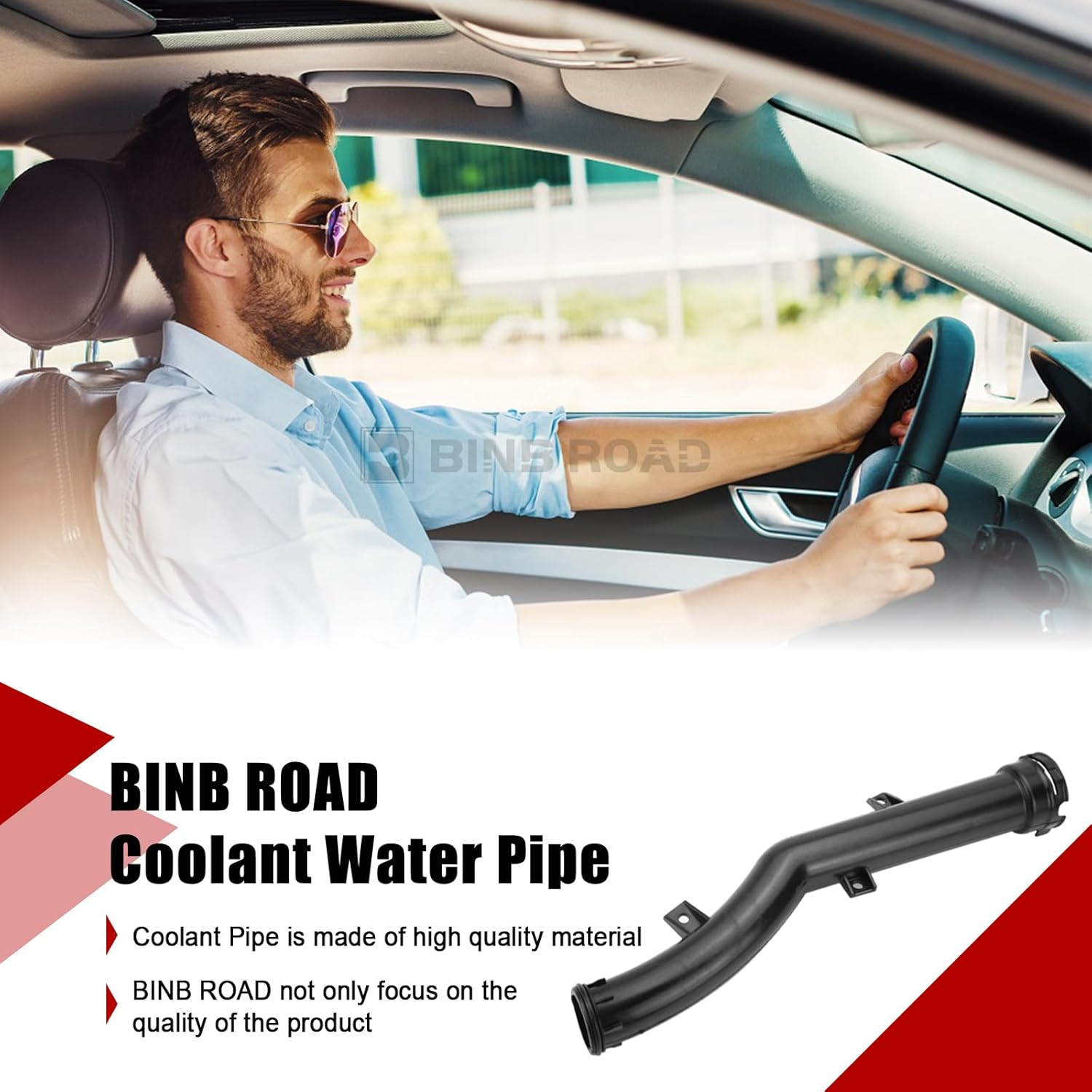 BINB ROAD Water Pump to Thermostat Water Pipe 11537589713 Coolant Water Pipe Compatible with BMW Mini Cooper R55 R56 R57 R58 R59 1.6L 2007-2012