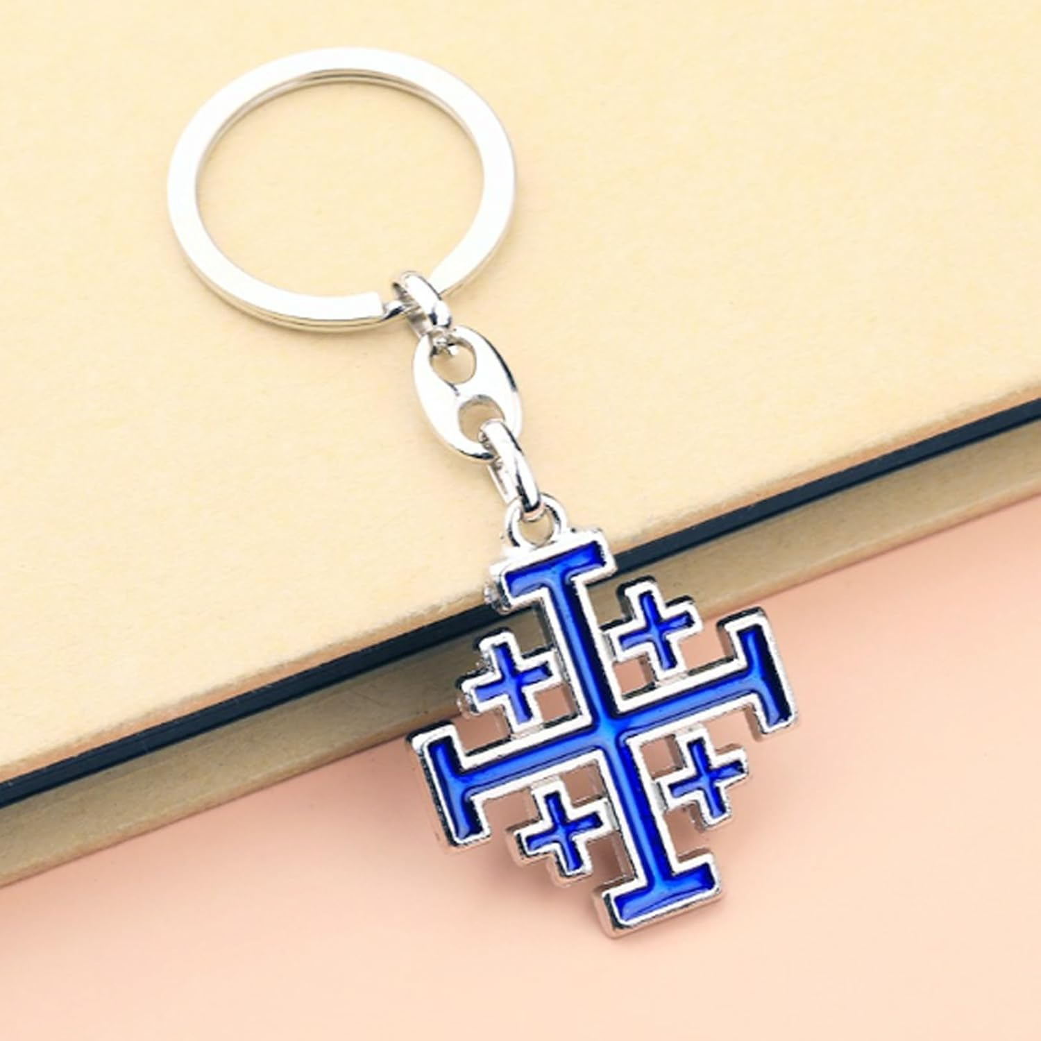 Cross Keychain Vivid Colors Strong Alloy Religious Keyring Stylish Fashionable Accessory for Backpack Bag Wallet Christian Gift image number 6