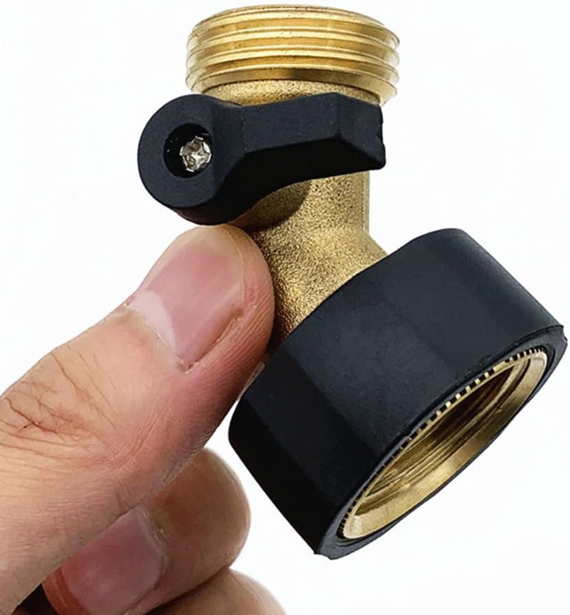 3/4'' Brass Garden Hose Connector, 45Degree Brass Manifold Tap Elbow Adapter, Irrigation Hose outside Tap Adaptor, Heavy Duty Hose Adapter, Threaded Elbow BSP Connector for Garden Hose - 4Pcs image number 3