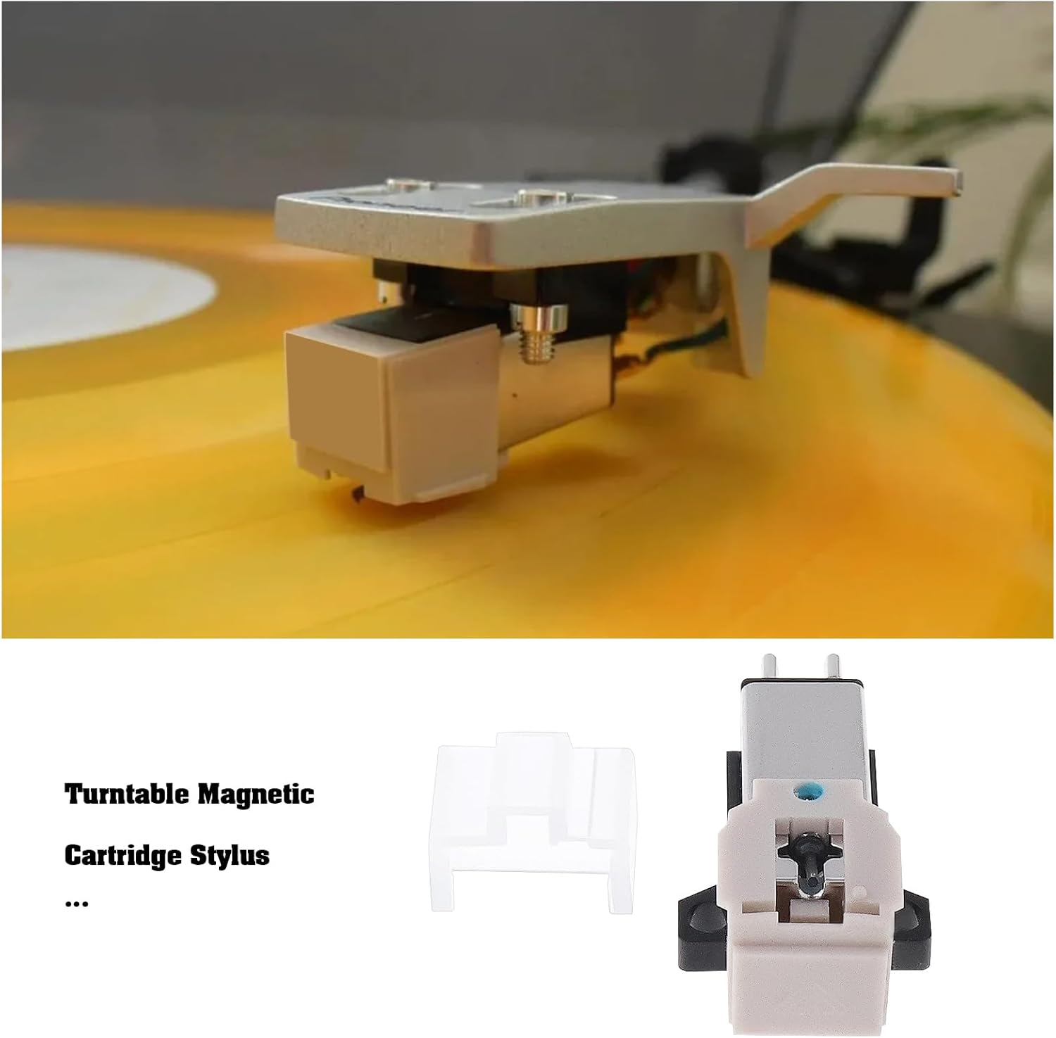 SING F LTD 1PC Turntable Magnetic Cartridge Stylus Compatible with Audio Technica AT3600 AT3601 AT-3600L 4.2 Mv 20Hz-20Khz with Screw Nut Record Player Cartridge Needle image number 6