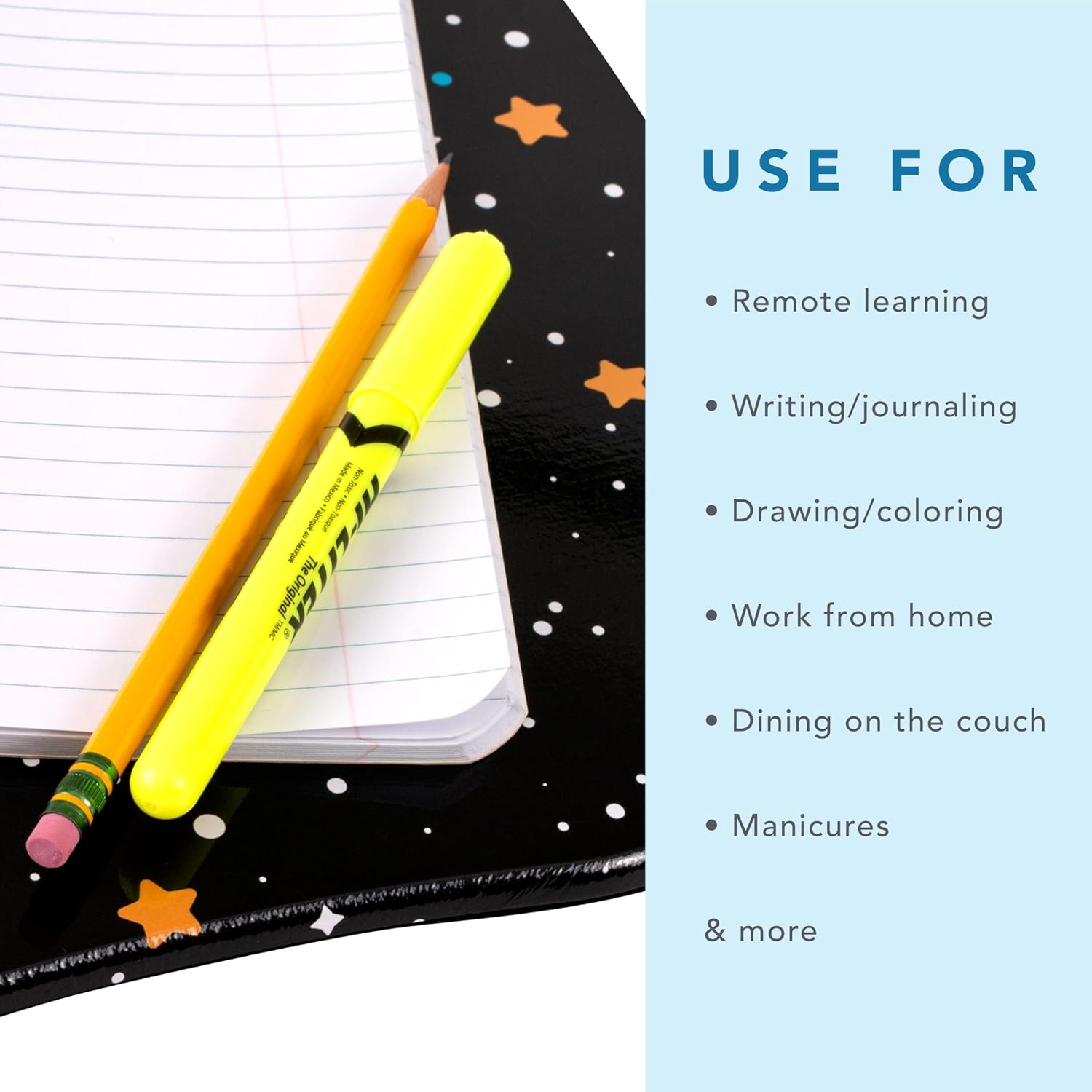 LAPGEAR Mystyle Portable Lap Desk with Cushion - Space Odyssey - Fits up to 15.6 Inch Laptops - Style No. 45337