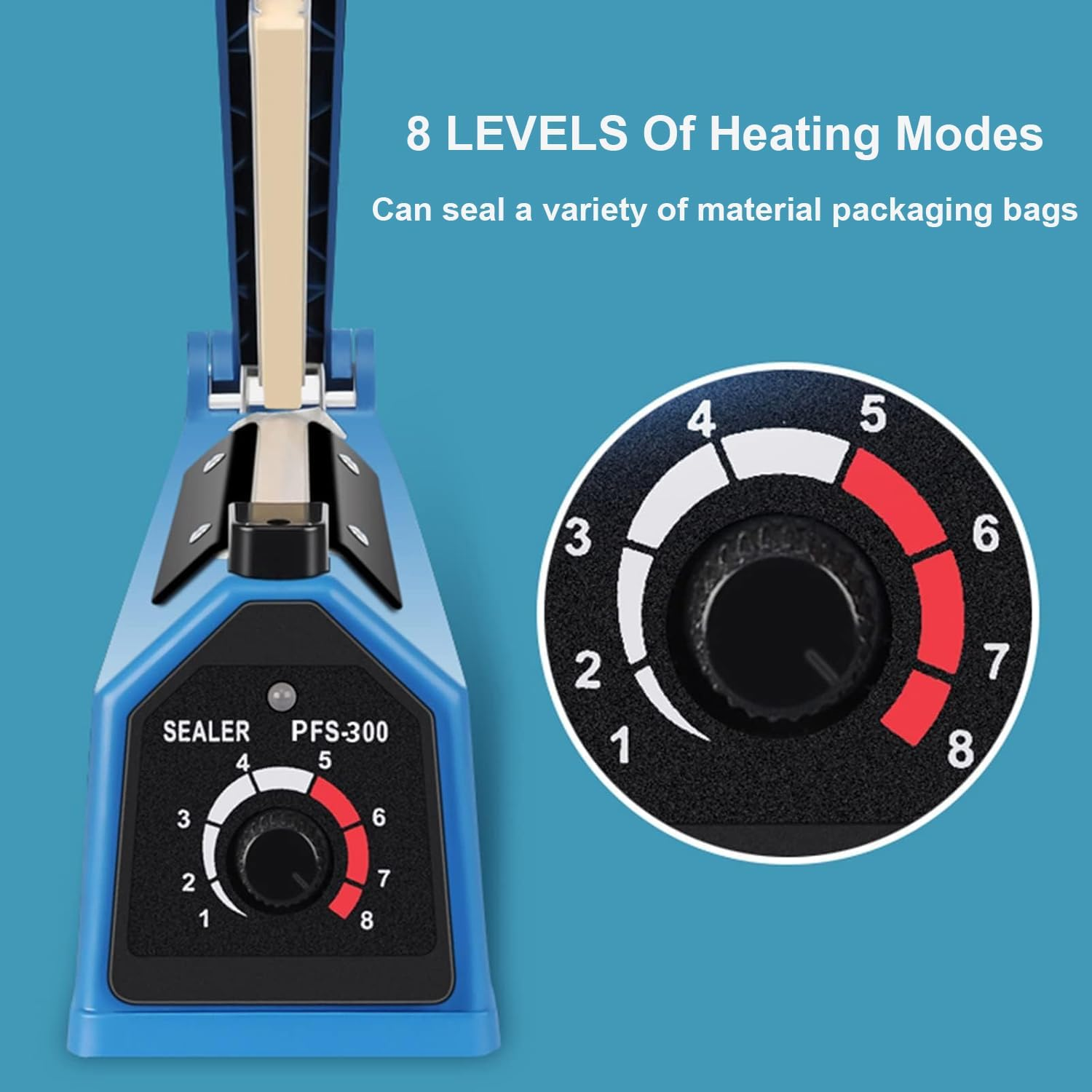 Impulse Heat Sealer Manual Bag Heat Impulse Sealing Machine for Plastic Bags PE PP Bags with Extra Replace Element Grip (Sealing Length 12 Inch) image number 4