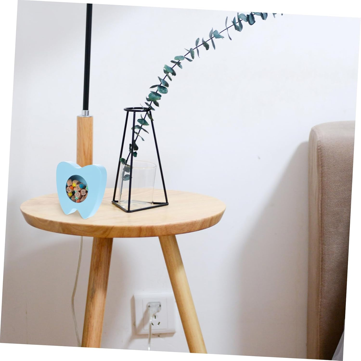 Tooth Keepsake Organizer Box Wooden Newborn Tooth Storage Case for Decorative Meaningful for Boys and Girls image number 6