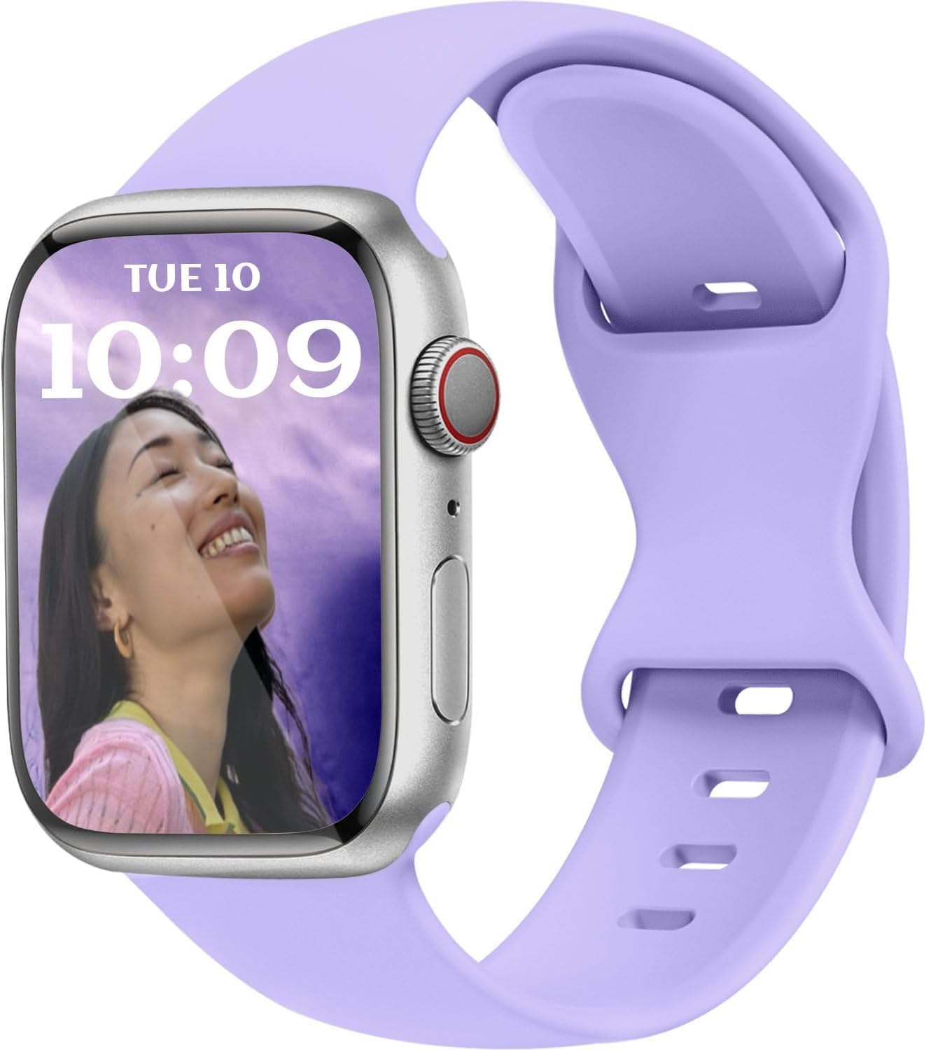 Sport Bands Compatible with Apple Watch Series 10, Ultra 1/2, SE, 9 8 7 6 5 4 3 2 1, Iwatch for Apple Watch Band for Women Men 38Mm 40Mm 41Mm 42Mm 44Mm 45Mm 46Mm 49Mm Soft Silicone Strap,Black