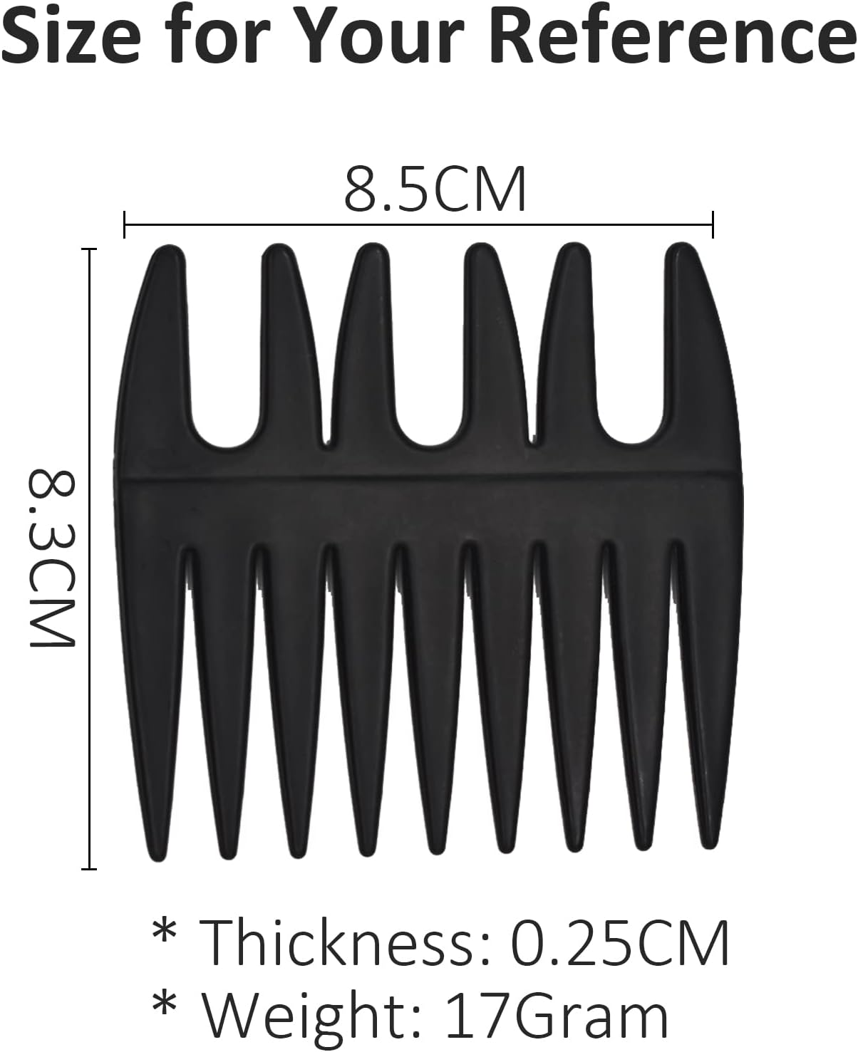 Professional Men Styling Comb, Pompadour Streaker Comb Texture Wide Tooth Comb for Hairstyling Shaping Wet Pick Hairdressing Comb, Black image number 5