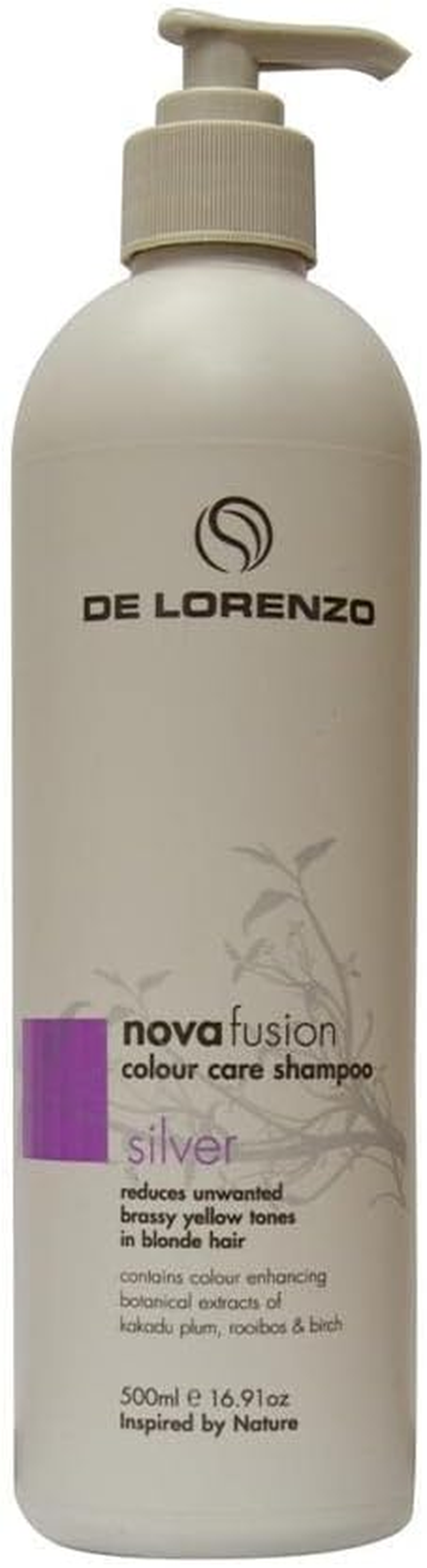 De Lorenzo Novafusion Colour Care Shampoo, Silver 500 Ml image number 1