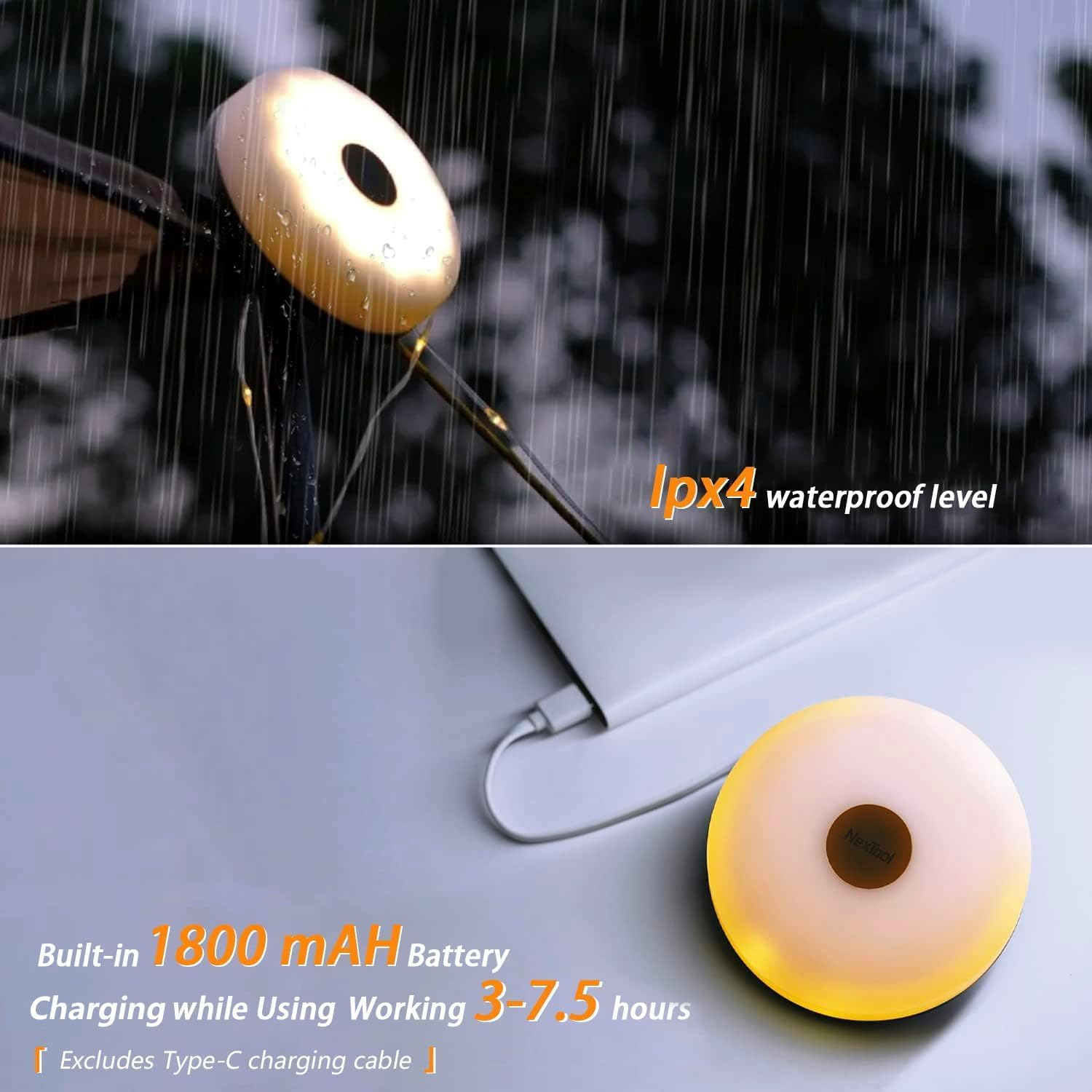 Outdoor Waterproof Portable Stowable String Light,10M 32 Ft Camping String Light,Led Light Strip,Outdoor Camping Lights, image number 3