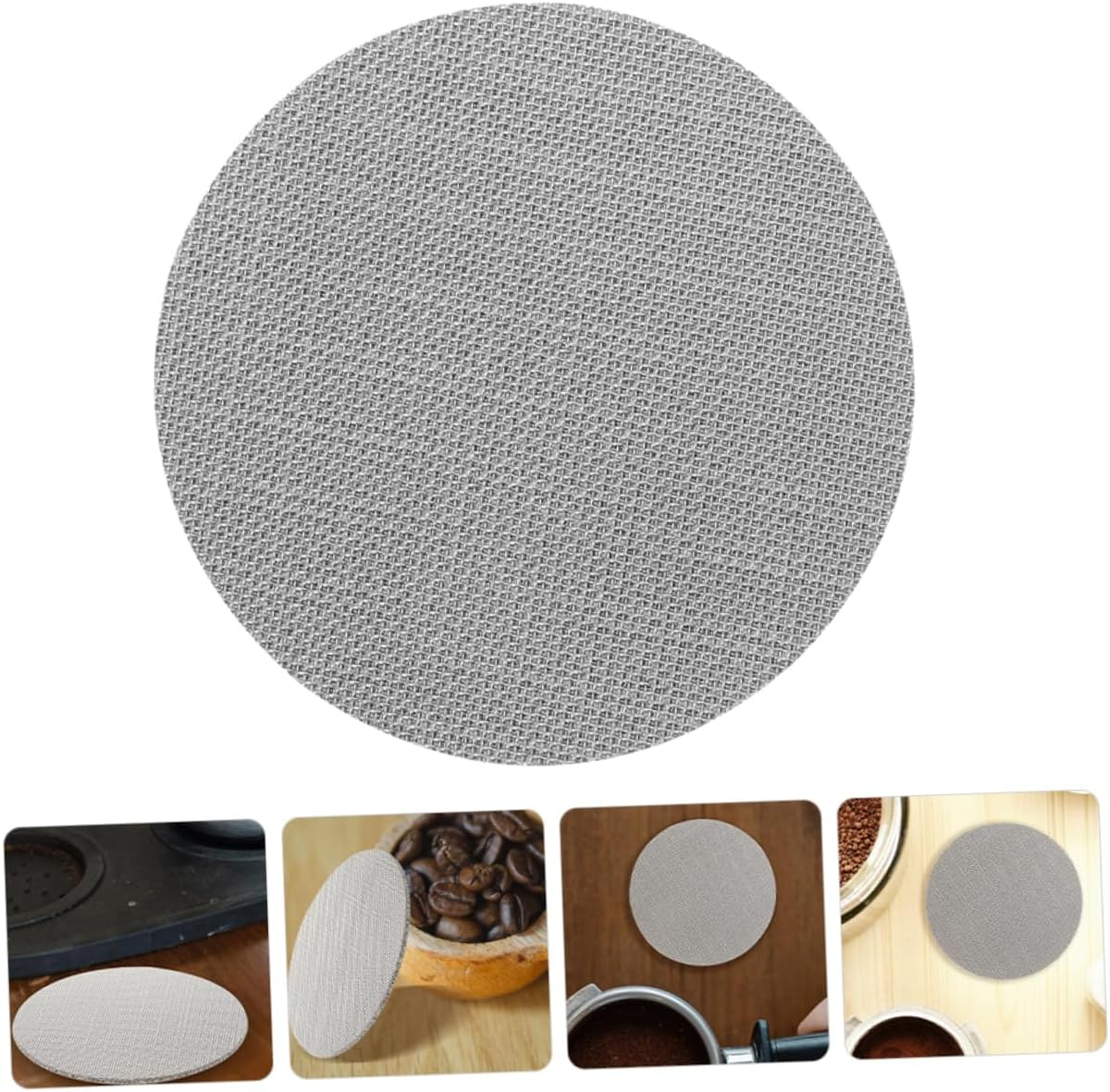 Homoyoyo Reusable Stainless Steel Screen for Espresso Machines Filter Mesh Easy to Clean and Install for Mellow and Tea Brewing image number 4