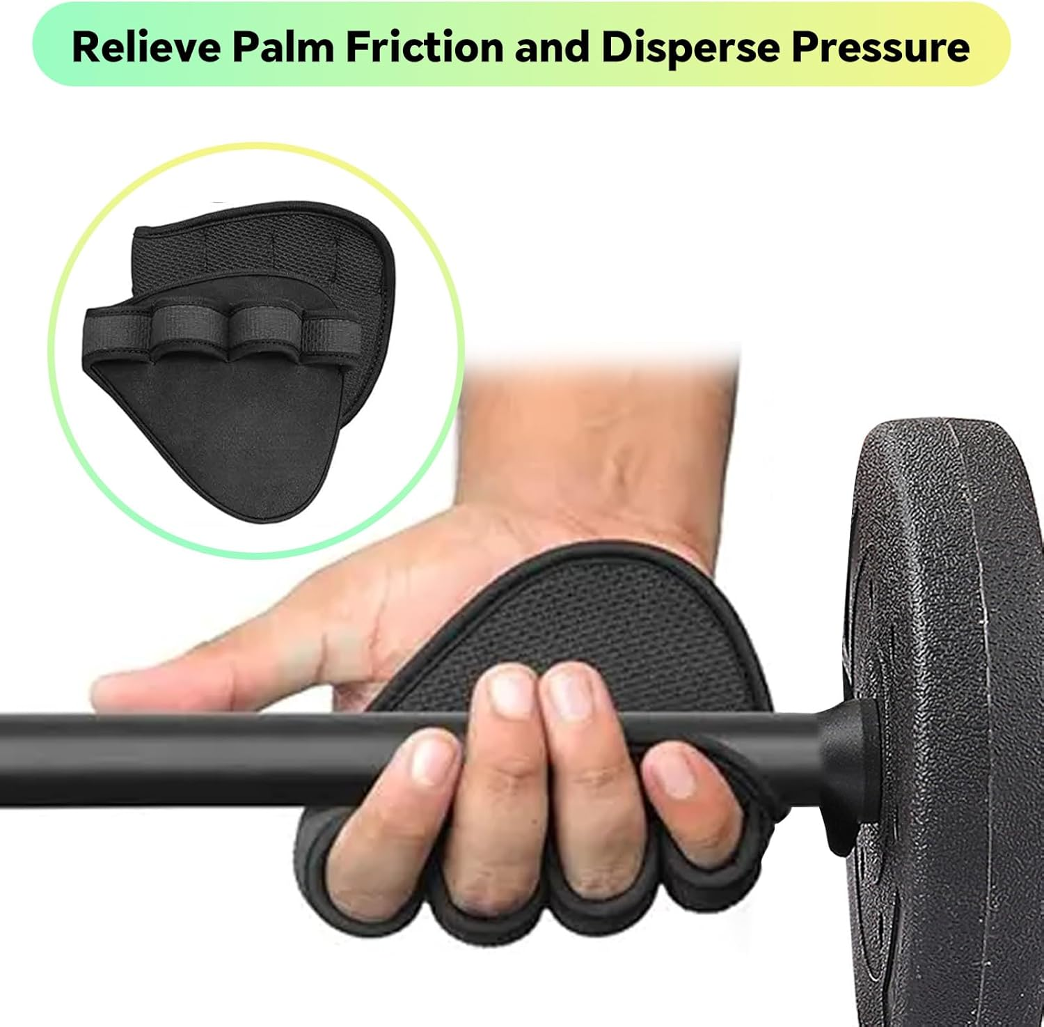 2 Pcs Gym Grips, Silicone Weight Lifting Grips Pads &ndash; Palm Protector Gloves for Men & Women,Ergonomic Anti-Slip Thin Grip Pads for Deadlifts, Pull-Ups, Gym Training