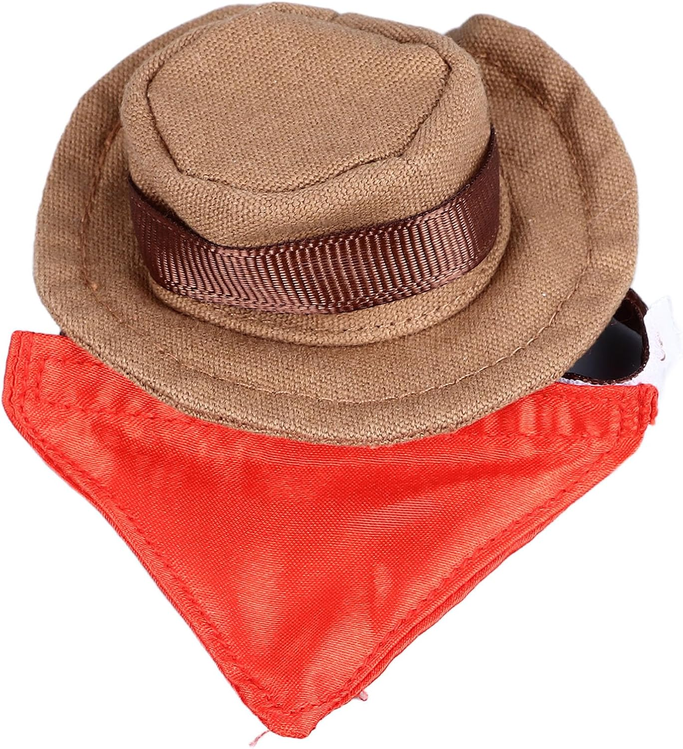 Bearded Dragon Cowboy Hat and Bandana Set, Halloween Lizard Reptile Costume Cool Pet Cap Small Animal Hamster Outfit Suit, Lizard Bandanas Lizard Bowler Hat for Hamster Lizard image number 5