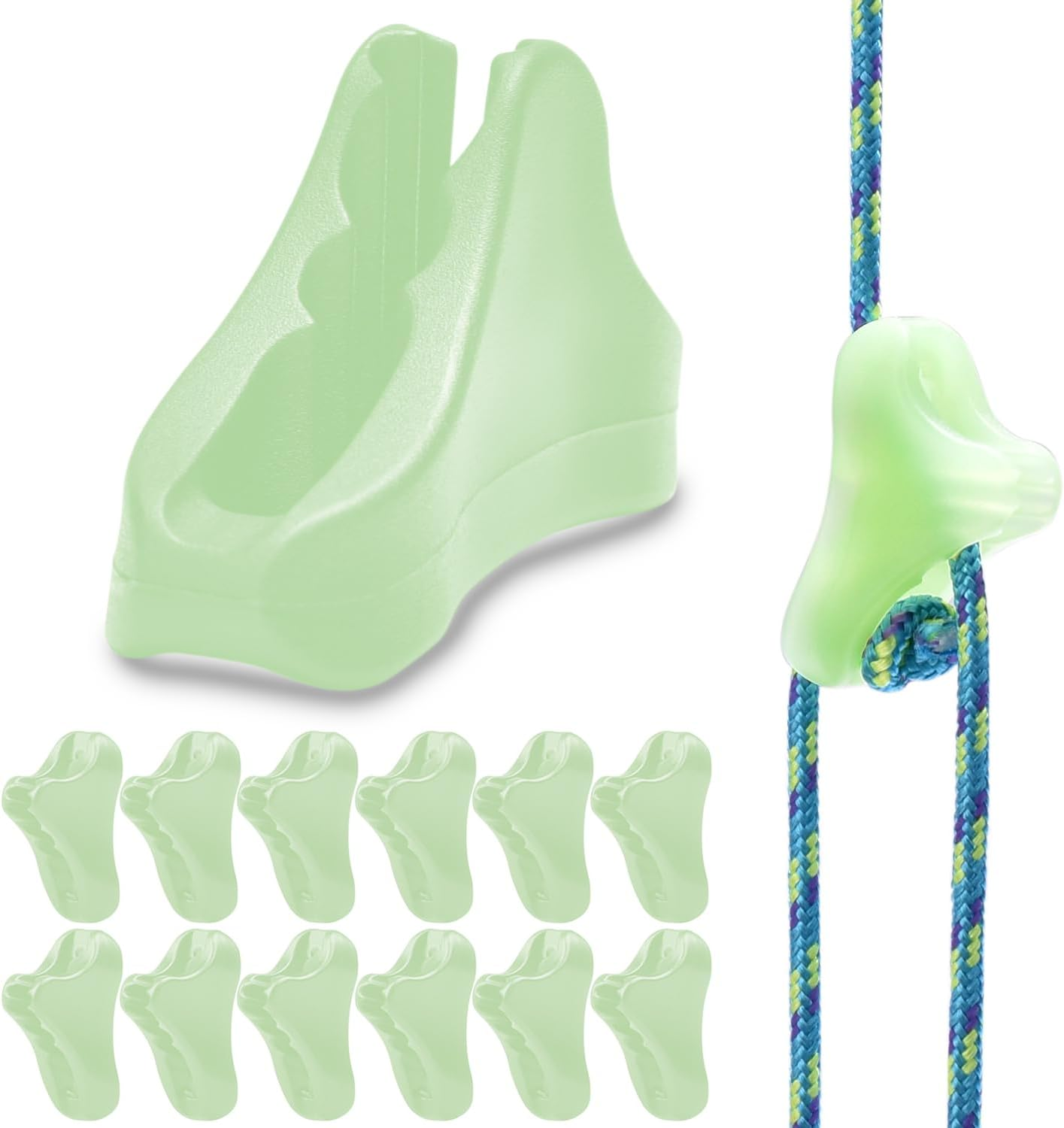 12Pack Ultralight Guyline Tensioners Tent Guyline Cord Rope Adjuster for Outdoor Camping Hiking Tent Tarp Canopy Shelter (Black,Fit 1-2.5Mm Paracord)