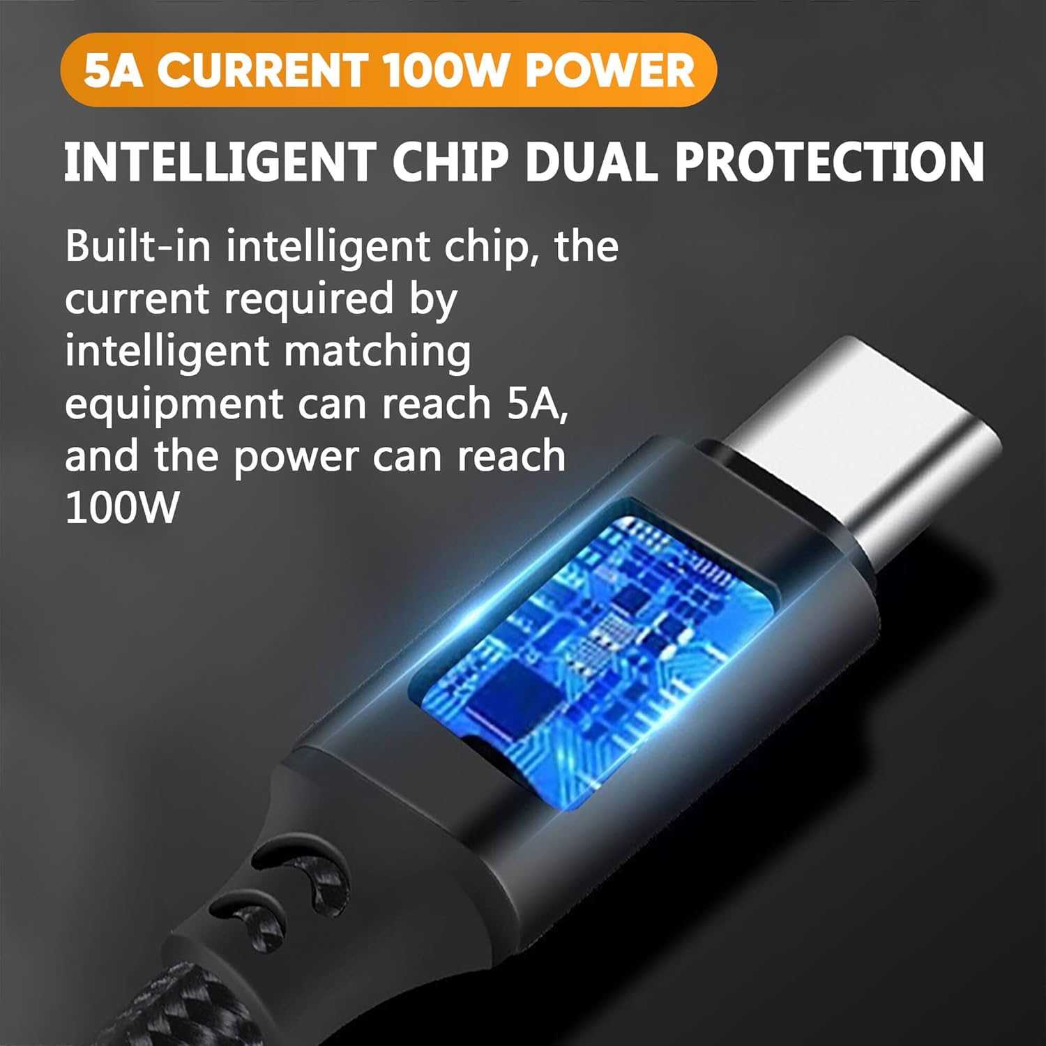 Next Trend Dot USB C to USB C Cable (2-Pack) 1M, 100W/5A Fast Charging, PD, Black image number 4