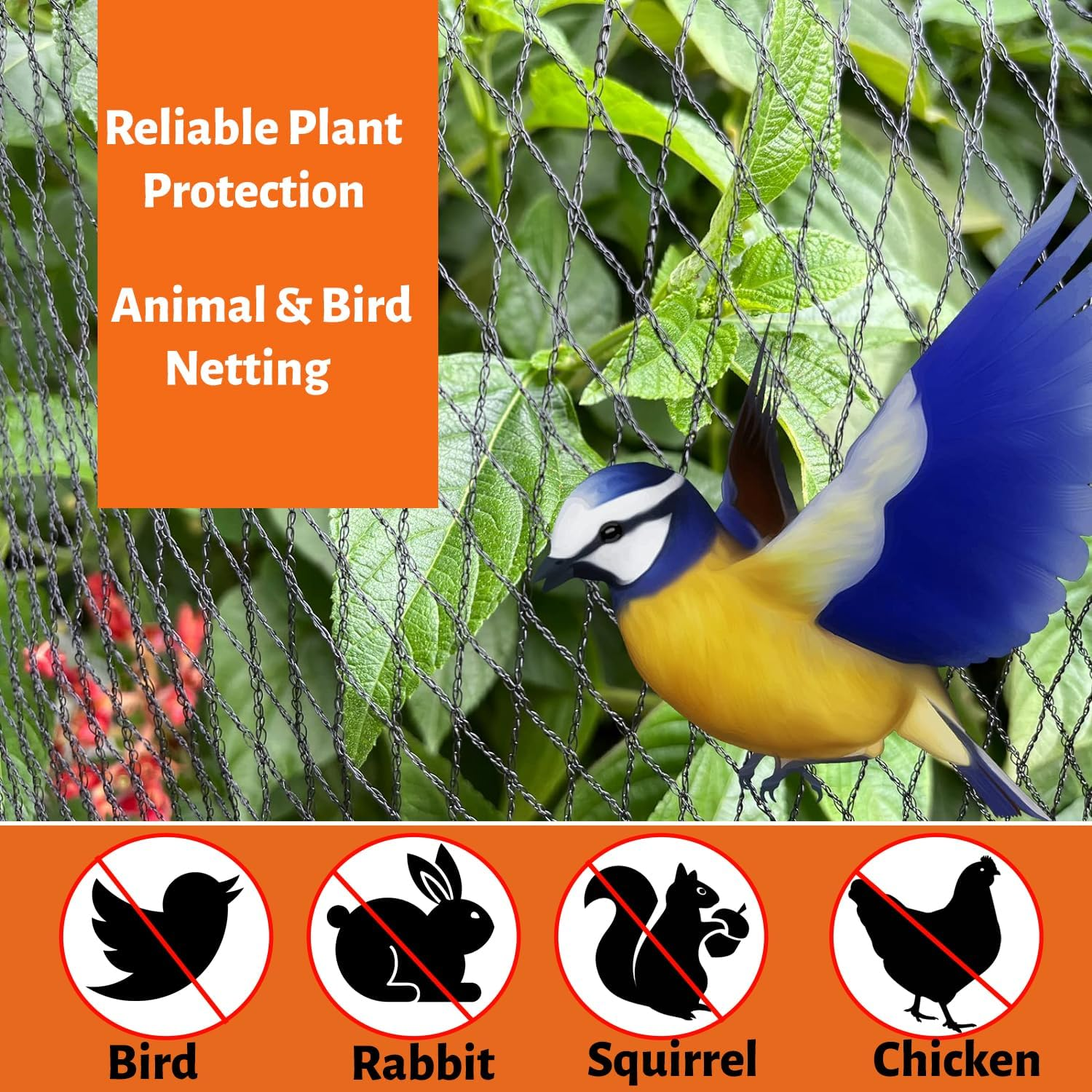 Garden Netting,Bird Netting for Garden,Garden Mesh Netting,Bird Netting for Fruit Trees,Netting for Blueberry Bushes,Bird Net,Nylon Netting for Garden,Pond Netting,Pond Netting,Vegetable Netting image number 2