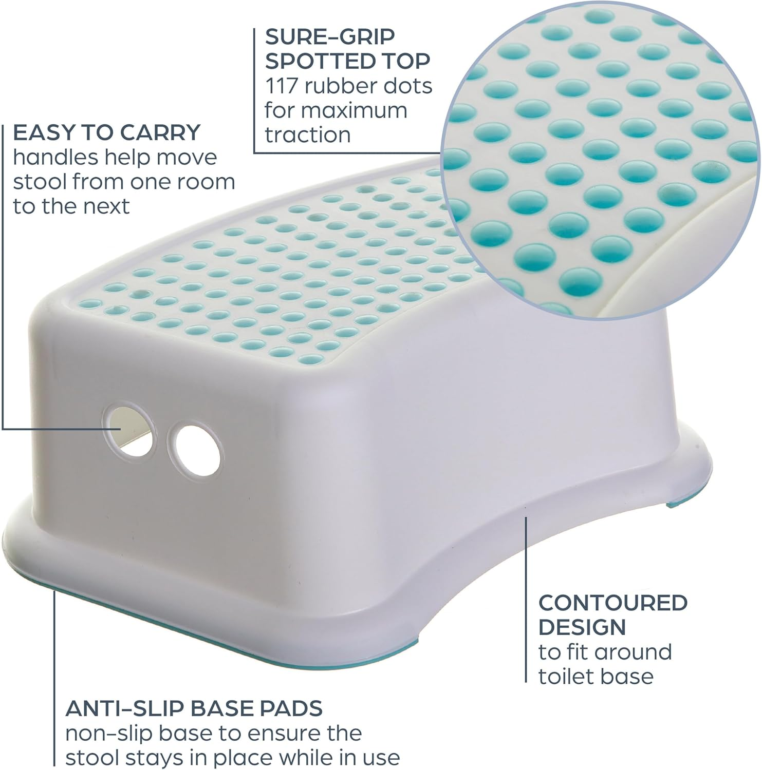 Dreambaby Step Stool for Kids - Non-Slip Base and Contoured Design for Toilet Potty Training and Sink Use image number 5