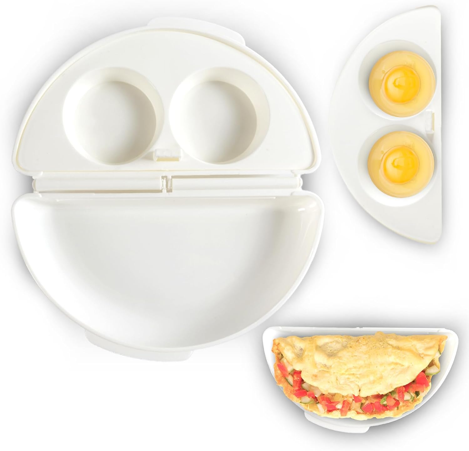 PHUSBLAY High-Heat Resistant Egg Poacher Cooker for Microwave - Easy Breakfast Cooking(17Cm X 10Cm) image number 5