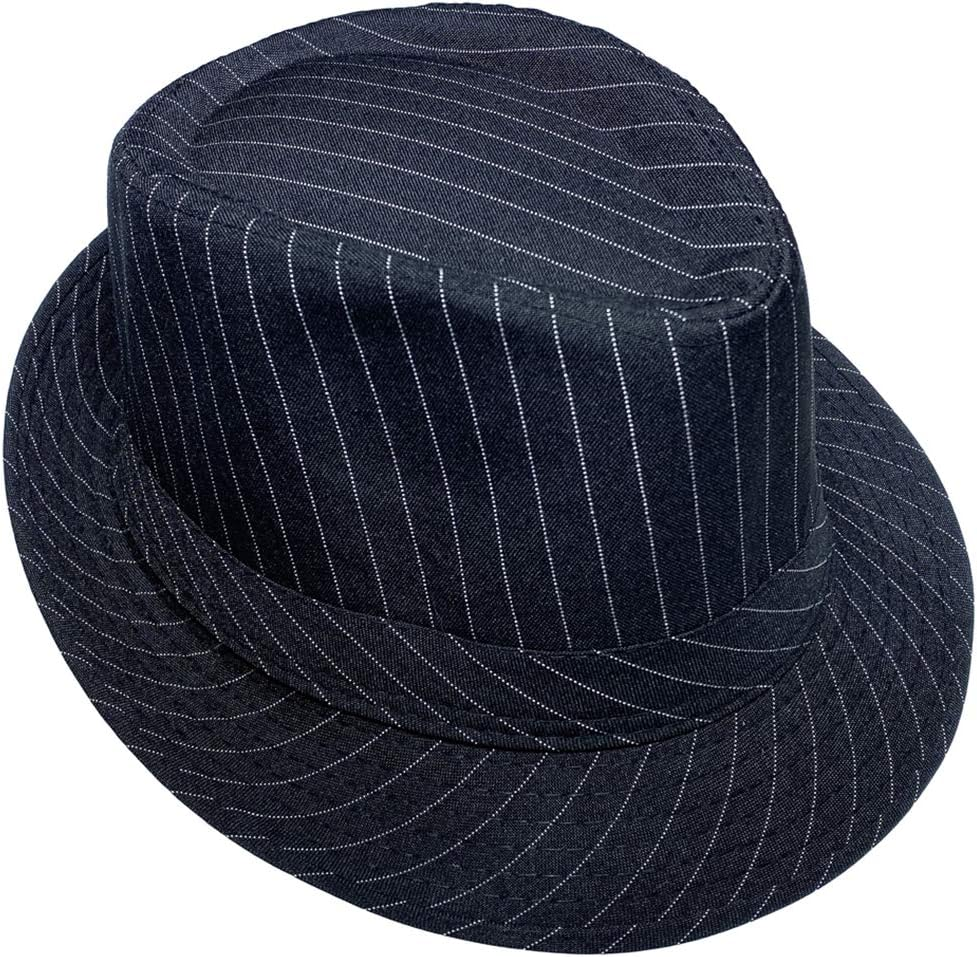 COMVIP Trilby Gangster Fedoras Panama Jazz Hat Short Brim Cotton Bowler Hats for Men/Women