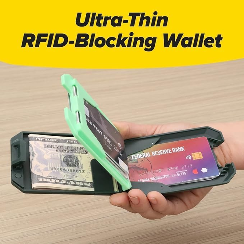 Slim Mint Ultra-Thin Rfid-Blocking Wallet, Aluminum Outer Shell, Crush-Resistant, Easy to Carry, Reach Cards & Cash with a Touch of a Button, AS-SEEN-ON-TV, ID Theft Protection image number 4
