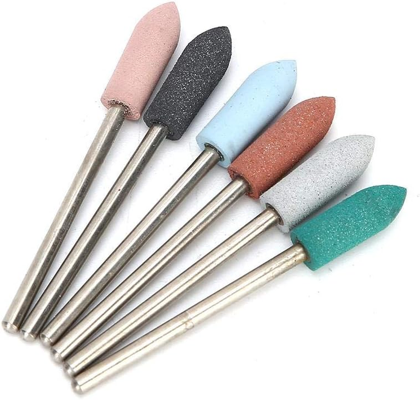 Nail Drill Bits Set -6 Pcs Nail Art Grinding Head Dead Skin Removal Nail Drill Bits Sanding Polishing Head Set for Remove Acrylic Gel Nails Cuticle Manicure Pedicure(#12) image number 6