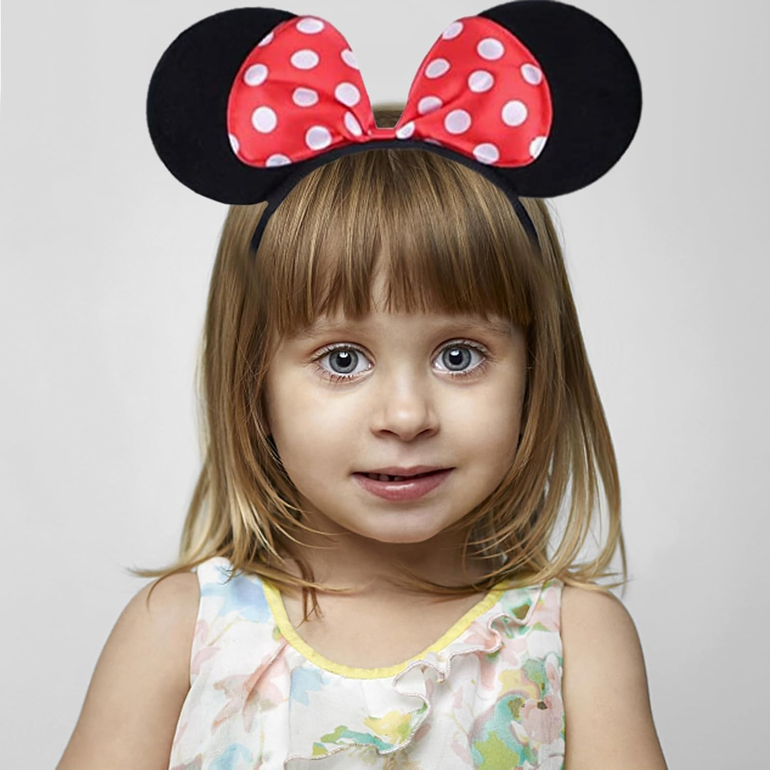 4Pcs Minnie Mouse Costume, Girls Mouse Halloween Costume, Mouse Dress up Outfits with Tutu Skirt, Mouse Ear Headwear, Gloves and Sticker, Halloween Xmas Carnival Princess Fancy Dress up for Kids image number 6