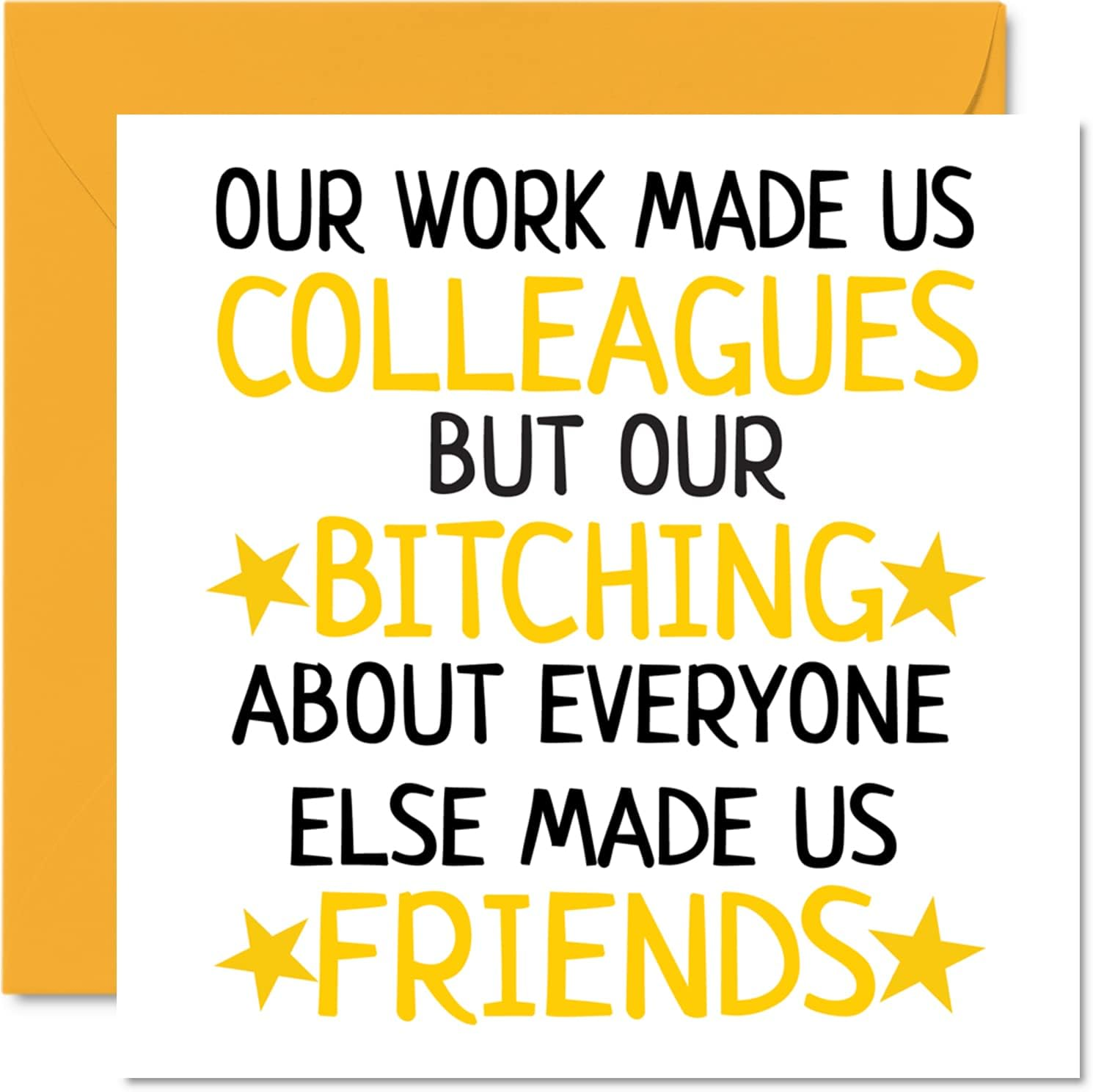 Leaving Gifts for Colleagues Women Men - Chance Colleagues B*Tching Friends - Sorry Your Leaving Good Luck in Your New Job Card, 145Mm X 145Mm Greeting Cards, Funny Leaving Gifts Congratulations Card image number 6