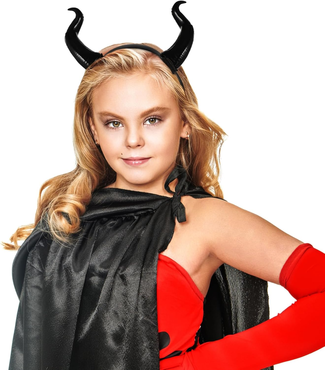 TOYANDONA 1 Piece Devil Horns Headband: Halloween Ox Horn Headpiece Ox Horn Headband Cosplay Accessories Gothic Hair Band for Women Men and Girls image number 5