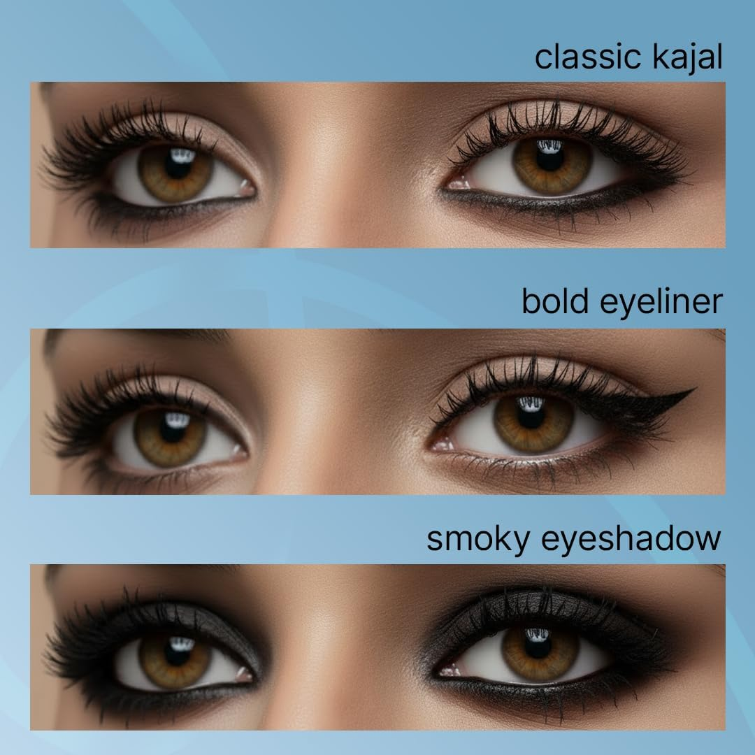 Sotrue Dark Spell Kohl Kajal Pencil with Sharpener | Smudgeproof, 24 Hours Long Stay | One Swipe Application | Matte Finish |1.5 Gm