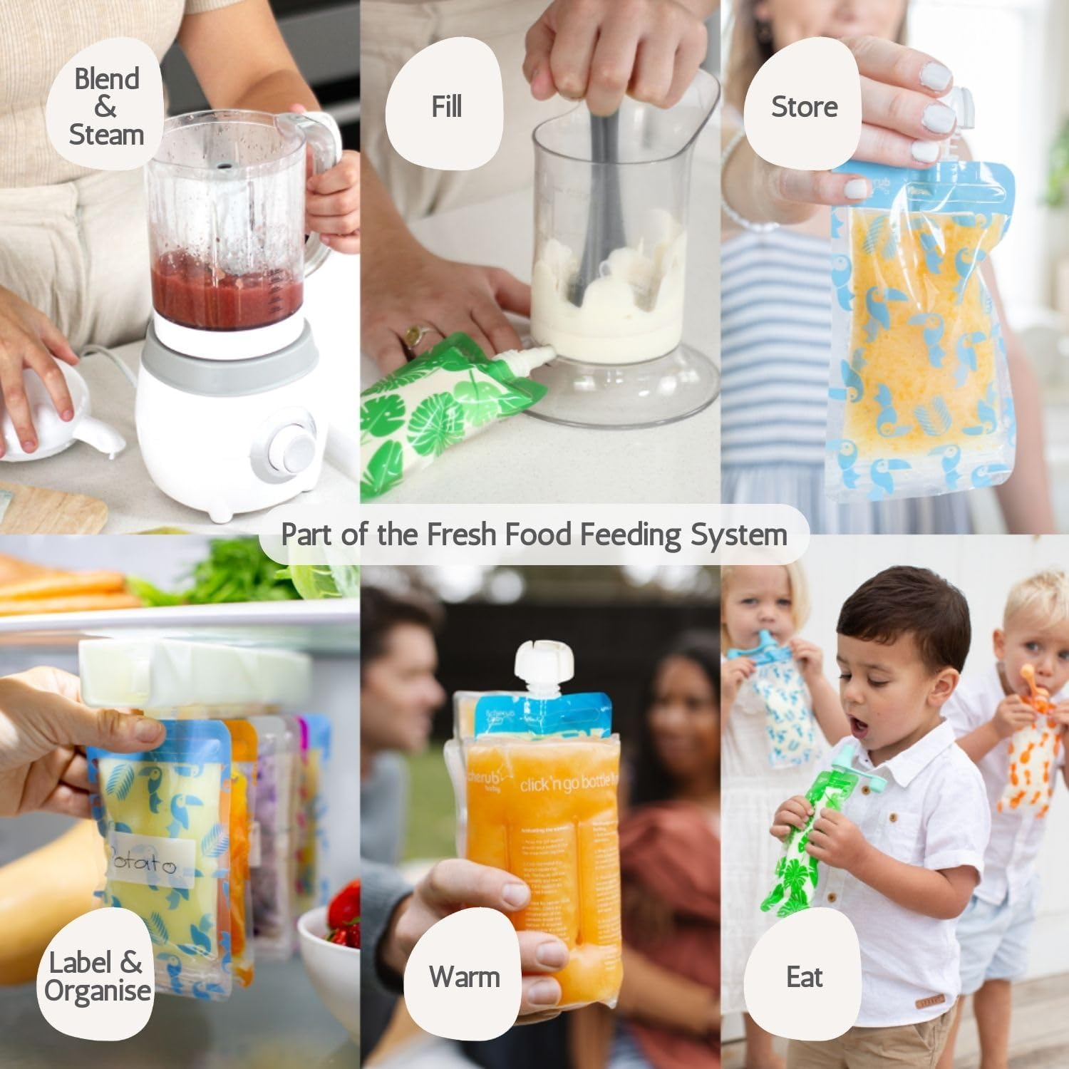 Cherub Baby Easycook Baby Food Maker Steamer Blender Steriliser & Warmer - All-In-One Baby Food Processor - BPA Free Puree Maker for Fruit Veg Meat Fish - Bottle Warmer & Breast Milk Defroster