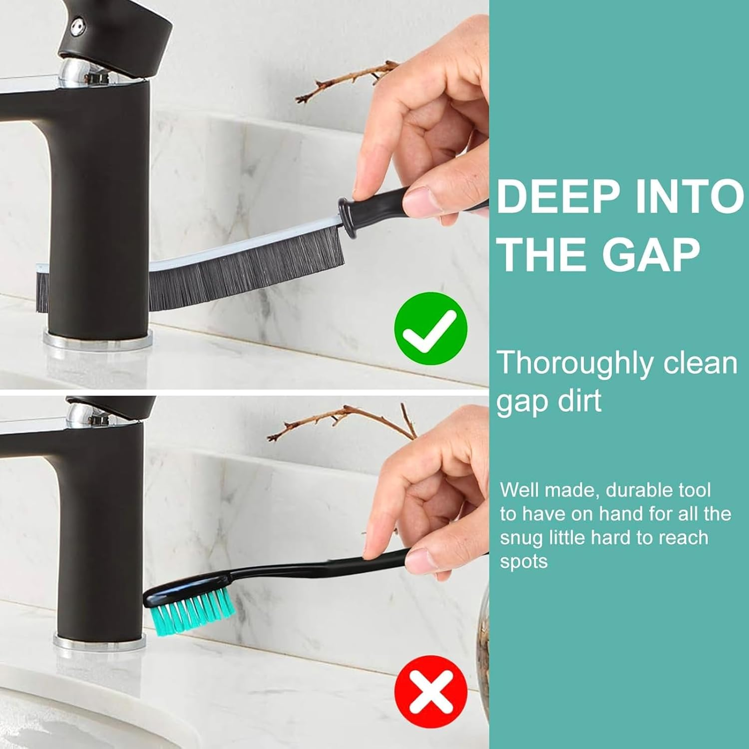 Crevice Cleaning Brush,6 PCS Cleaning Brushes,Scrubbing Brush,Cleaning Products,Home Essentials,Grout Brush Cleaning Tools for Household Supplies, Bathroom, Shower, Kitchen, Window, Toilet image number 1