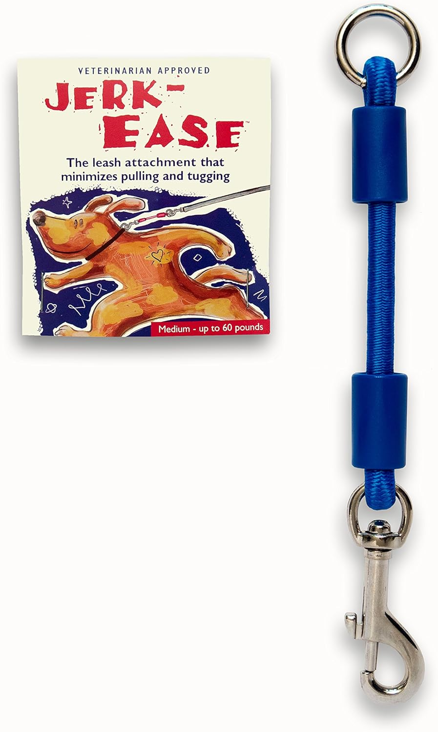 (Medium (Up to 27Kg), Black) - Jerk-Ease Bungee Dog Leash Extension - Patented Shock Absorber Protects You and Your Dog - Works with Any Leash & Collar (Or Harness) - a Must for Retractable Leashes - Click Size/Colour Below image number 6