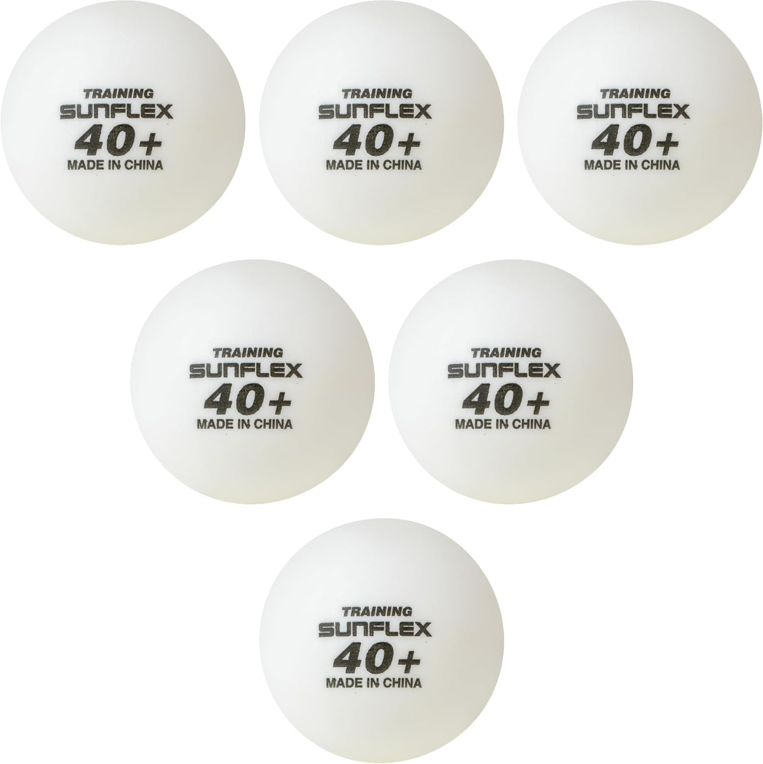 Training 40+ Table Tennis Balls (Pack of 6), White, Plastic Table Tennis Balls for Multi-Ball Training & Serving Practice image number 4
