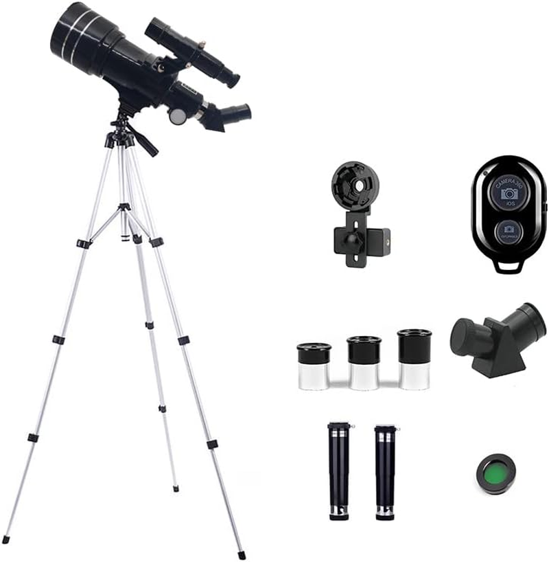 Telescope for Astronomy Astronomical Telescope 150 Times Zoom HD High-Power Portable Tripod Night Vision Deep Space Star View Moon Universe (YELLOW)