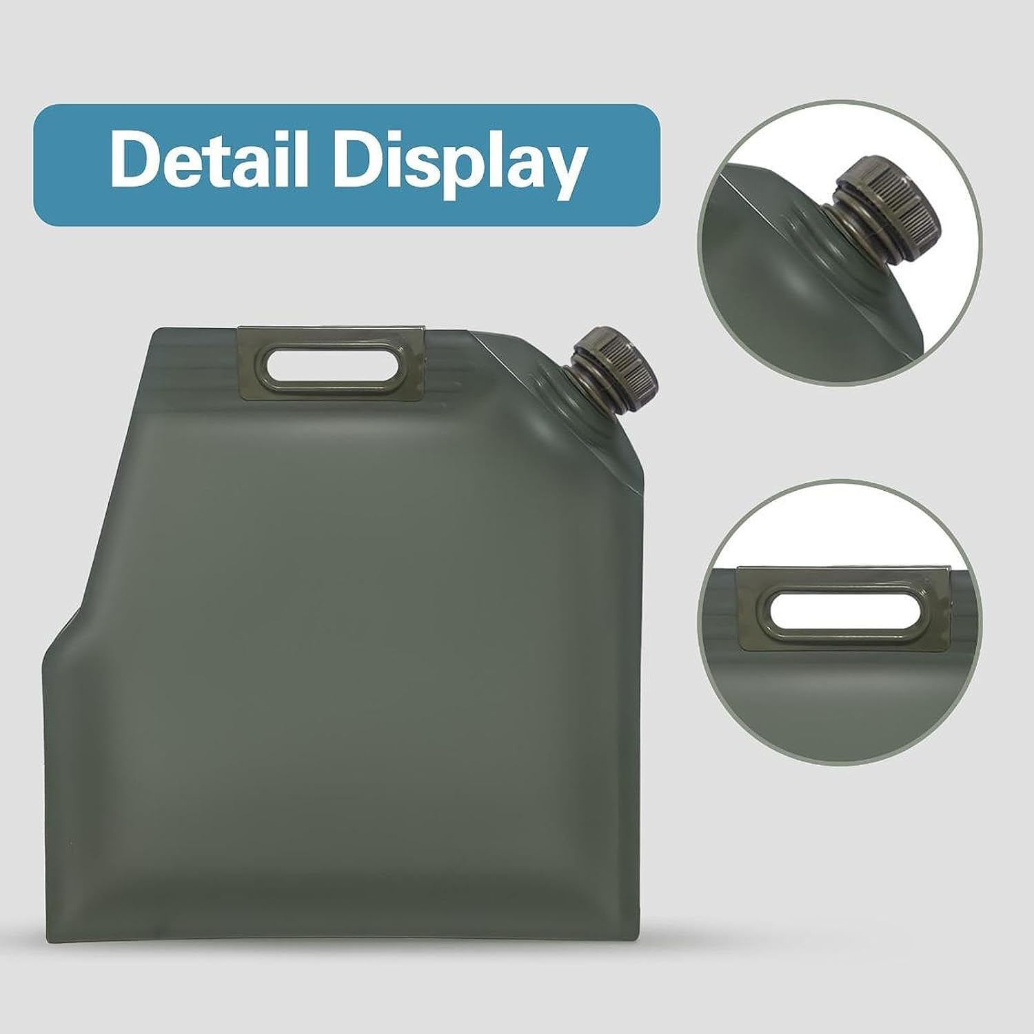 Soft Oil Bag Bladder Sturdy Foldable Convenient Portable Fuel Container with Handle for SUV RV Car Vehicle Motorcycle, 30L image number 4