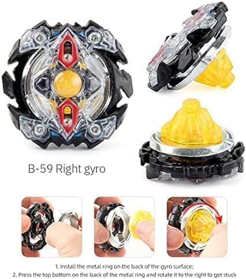 B-Qtech Battling Gyro Tops Burst with Launchers and Stadium Arena, 4 Spinning Tops + 2 Launchers + 1 Arena image number 2