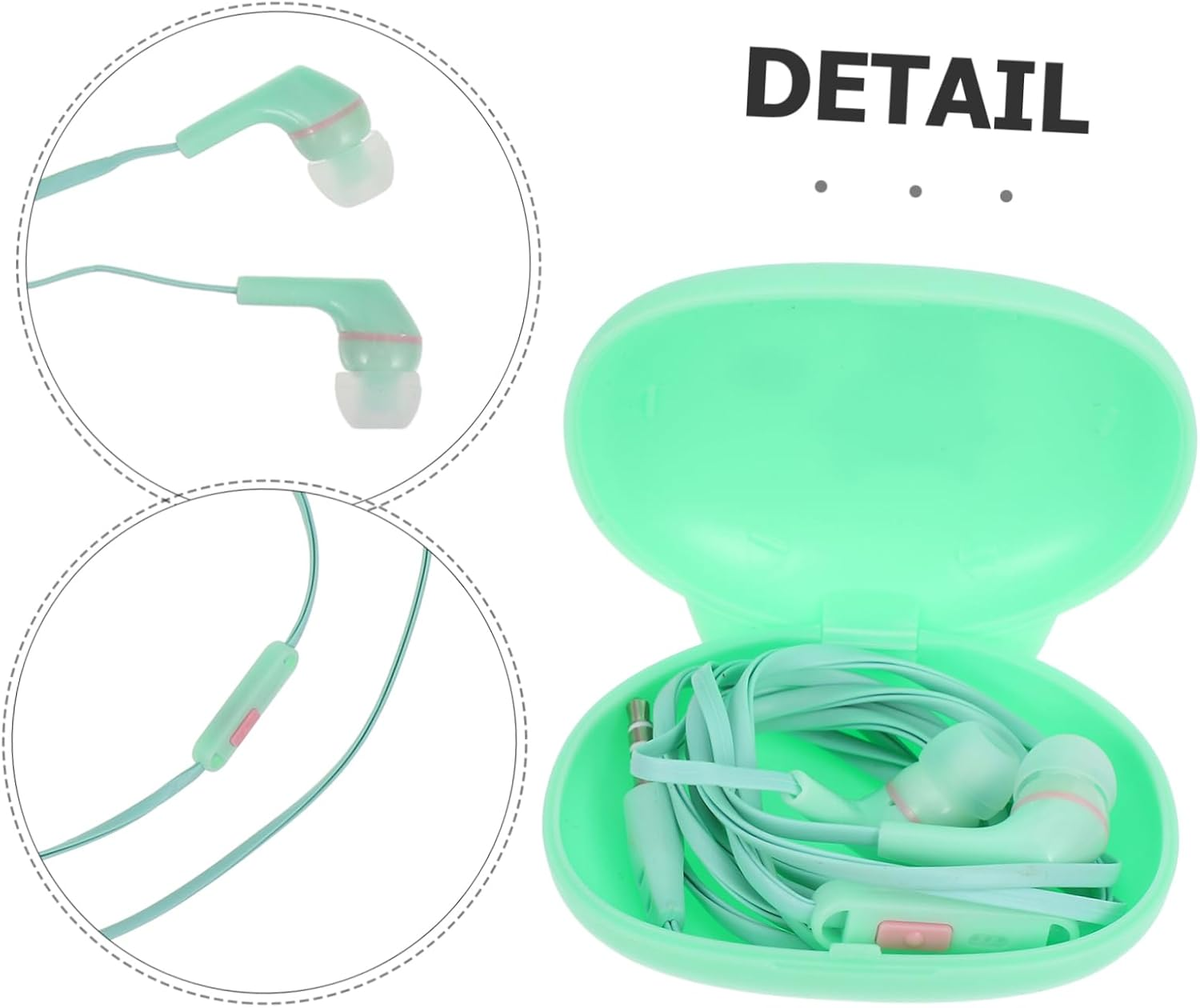 VERDANVERSE Wired In-Ear Earphones Microphone Universal Earbuds for Phones Green Wired Headphone Cable Suitable for Mobile Phone Call and Music image number 5