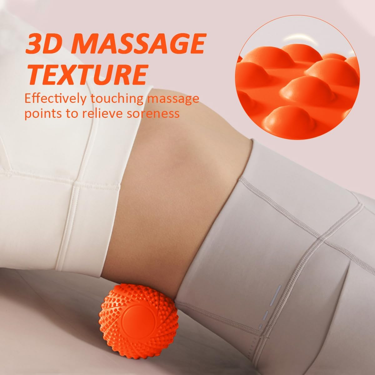 Peanut Massage Ball, Peanut Double Lacrosse Massage Roller Ball for Back Neck Shoulder Spine Legs HIPS, Deep Tissue Peanut Roller Ball Trigger Point Muscle Massage Ball (Orange) - Black image number 2