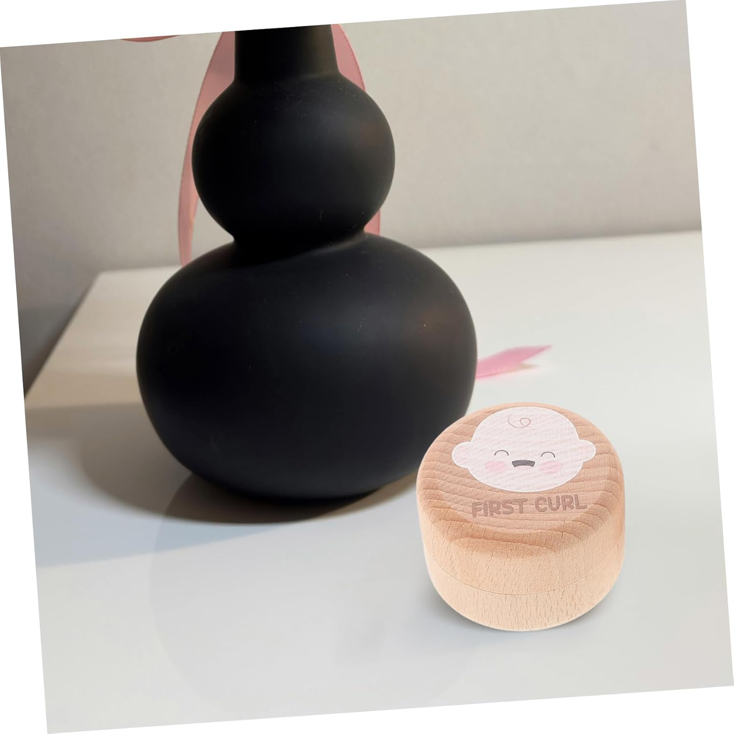 Sosoport Wooden Baby Tooth Keepsake Box Toddler Teeth Collection Container Boys Girls Newborn Memory Case 2Pcs Set Souvenir image number 2