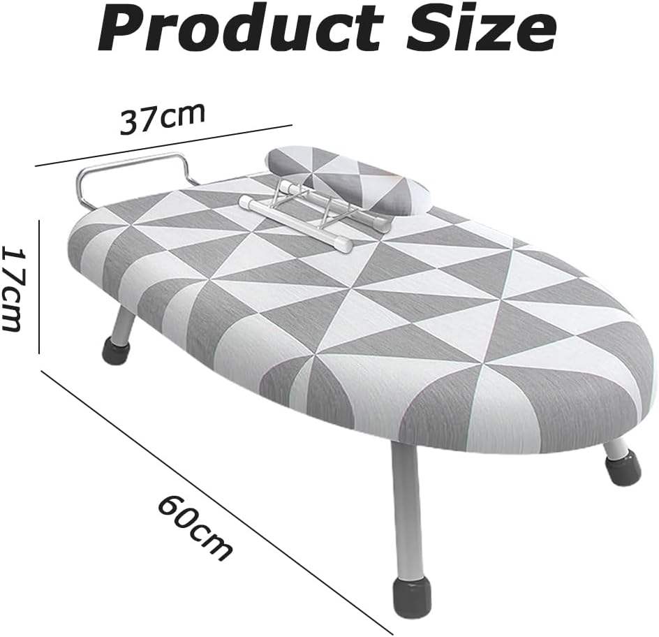 Foldable Tabletop Ironing Board, Portable Ironing Board,Ironing Pad,Folding Ironing Board,Dual Purpose Ironing Tool,For Laundry Room Sewing Room Travel for Home Use, Convenient Storage (Grey) image number 6