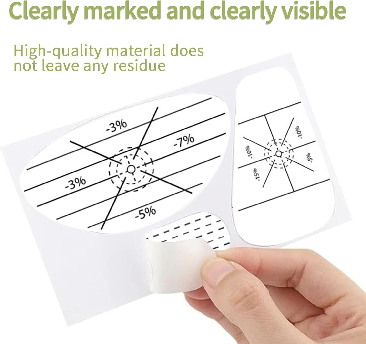 180Pcs Golf Impact Tape Stickers, Golf Alignment Sticks Labels for Swing Training to Improve Hitting Accuracy, Golf Accessories, Suitable for All Golf Clubs image number 6