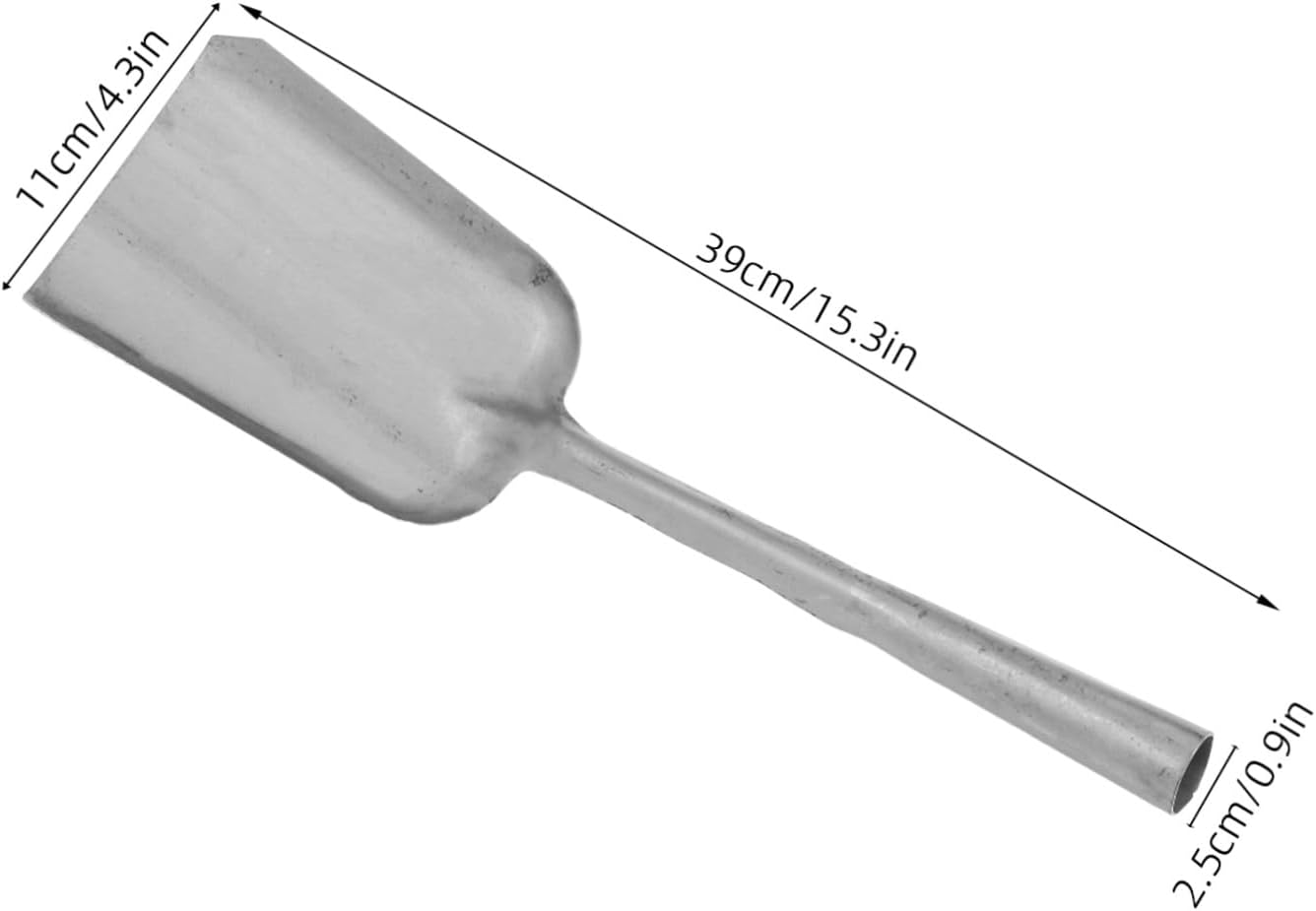 COHEALI Heavy-Duty Thickened Iron Long Charcoal Scoop Shovel for Fireplace Ash Removal BBQ Grill Cleaning Gardening Tool Heat-Resistant Mini Dustpan for Wood Stove and Outdoor Use