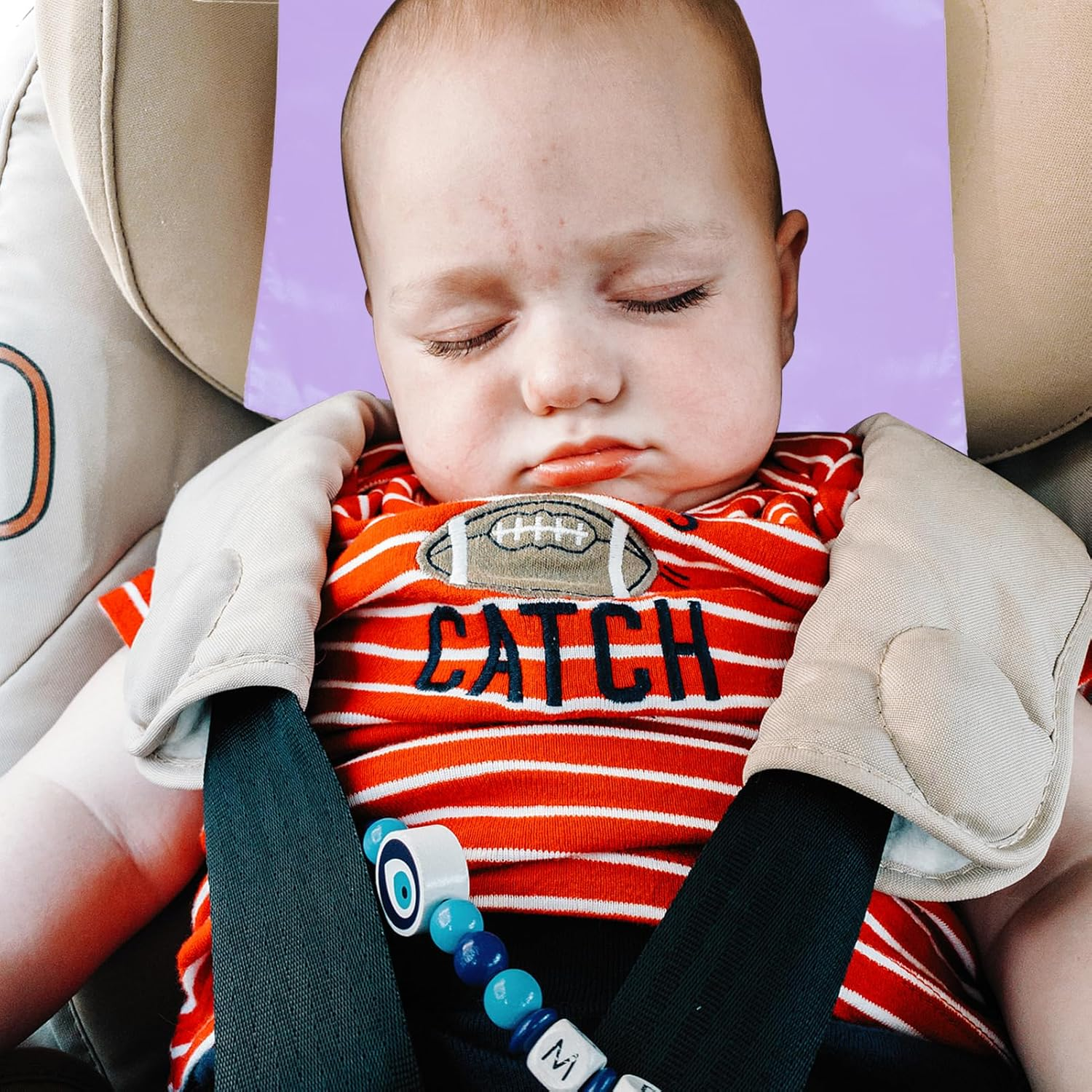 2 PCS Satin Car Seat Headrest Cover for Babies, Soft Silk Feeling Headrest Cover for Hair Protection, Satin Baby Car Seat Hair Protector (Pink+Purple) - Pink+Purple image number 5