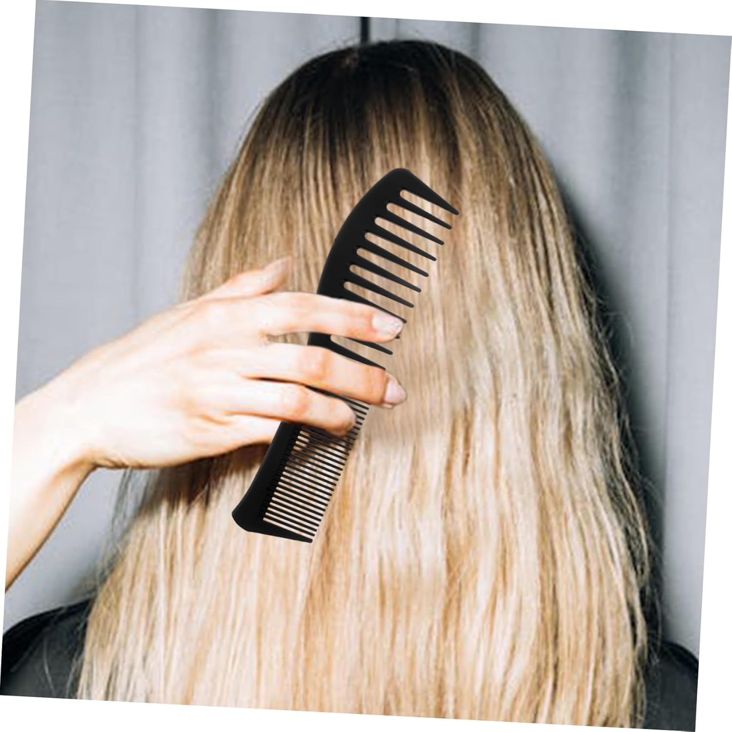 GOOHOCHY 6Pcs Dual Sided Wide Tooth Barber Combs for Men and Women Fish Shaped Grip Detangling and Styling Tools for Blow Drying Heat Resistant Smooth Knot Hair Care image number 1