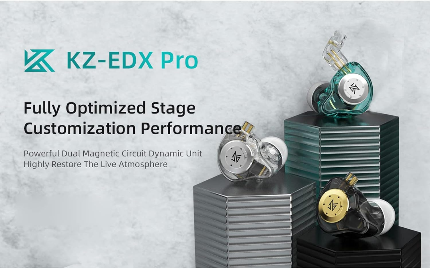 Earphone, Eacam In-Ear Stage Monitor Headphone Dual Magnetic Dynamic Unit Earphone, Shock Bass Earbuds with 0.75Mm Detachable Cable Comfortable Wired Headset (No Mic) image number 3