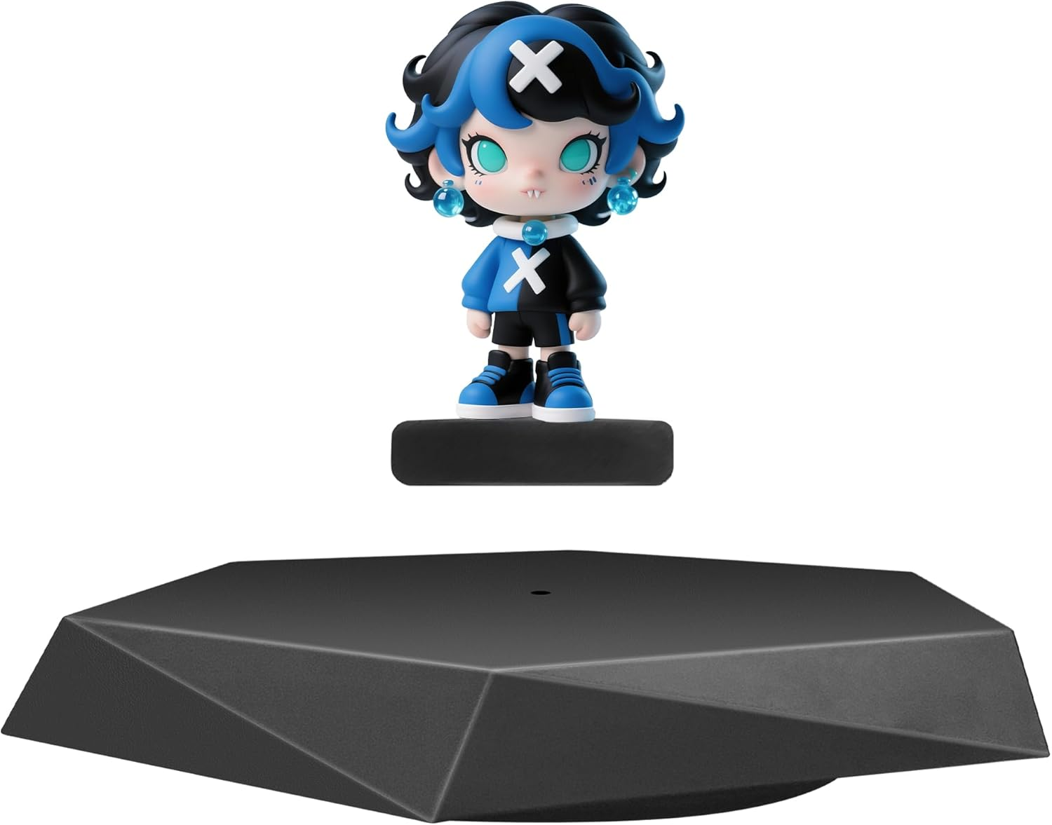 Levitating Display Stand, Magnetic Floating Display for Toys, Figures, Miniatures, 360&deg; Automatic Rotating Stand, Levitating Decor for Home & Office, Birthday &, Black Plastic image number 6