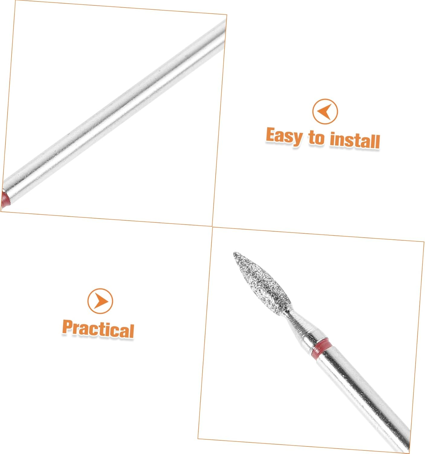 BATHVEVE 6Pcs Manicure Tool Nail Drill Bits Cuticle Clean Nail Prep and Buffing for Professional and Home Use image number 4