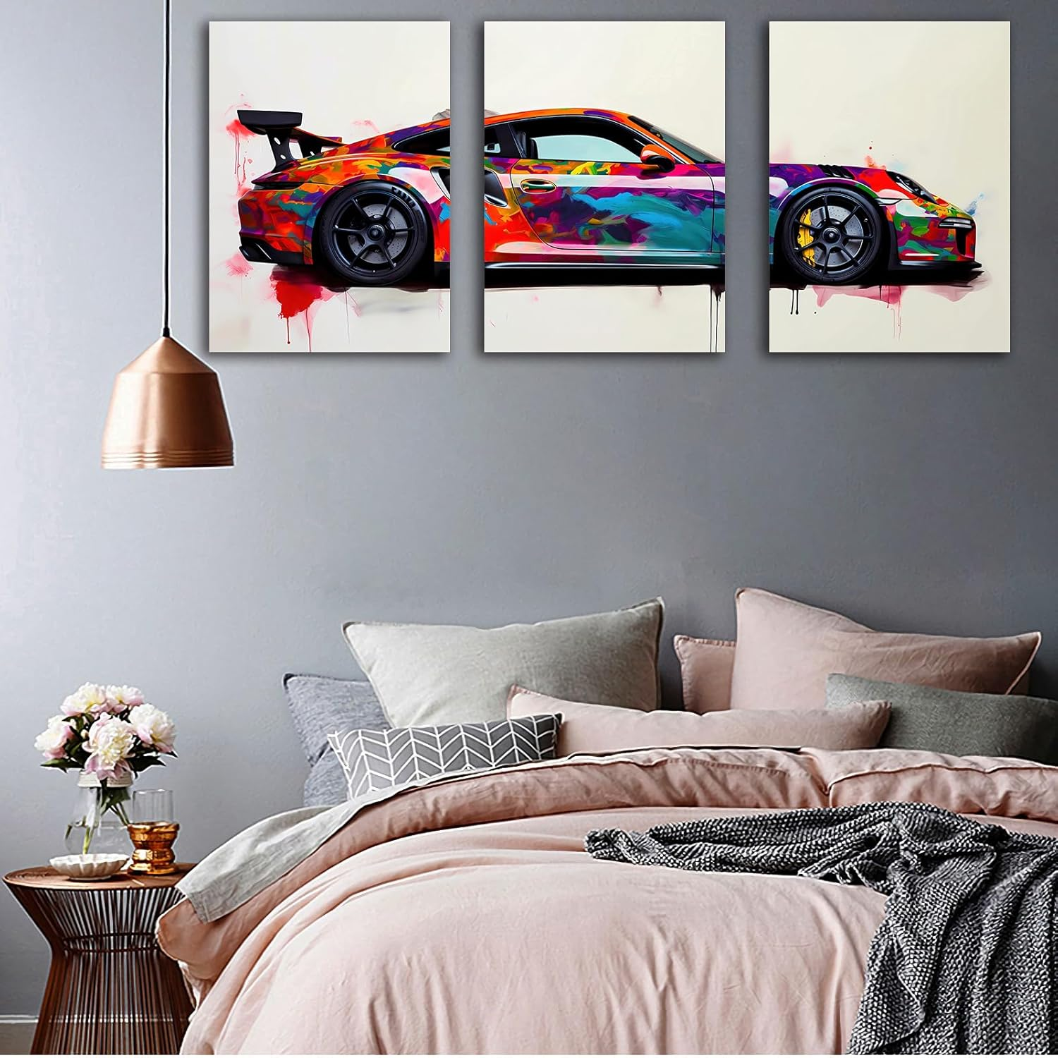 Repaly Set of 3 Car Poster Modern Canvas for Wall Art Classic Supercar History Prints 911 Sports Vintage Car Posters for Man Cave Boys Room Aesthetics Wall Decor (No Frame (12X18 Inches)) image number 5